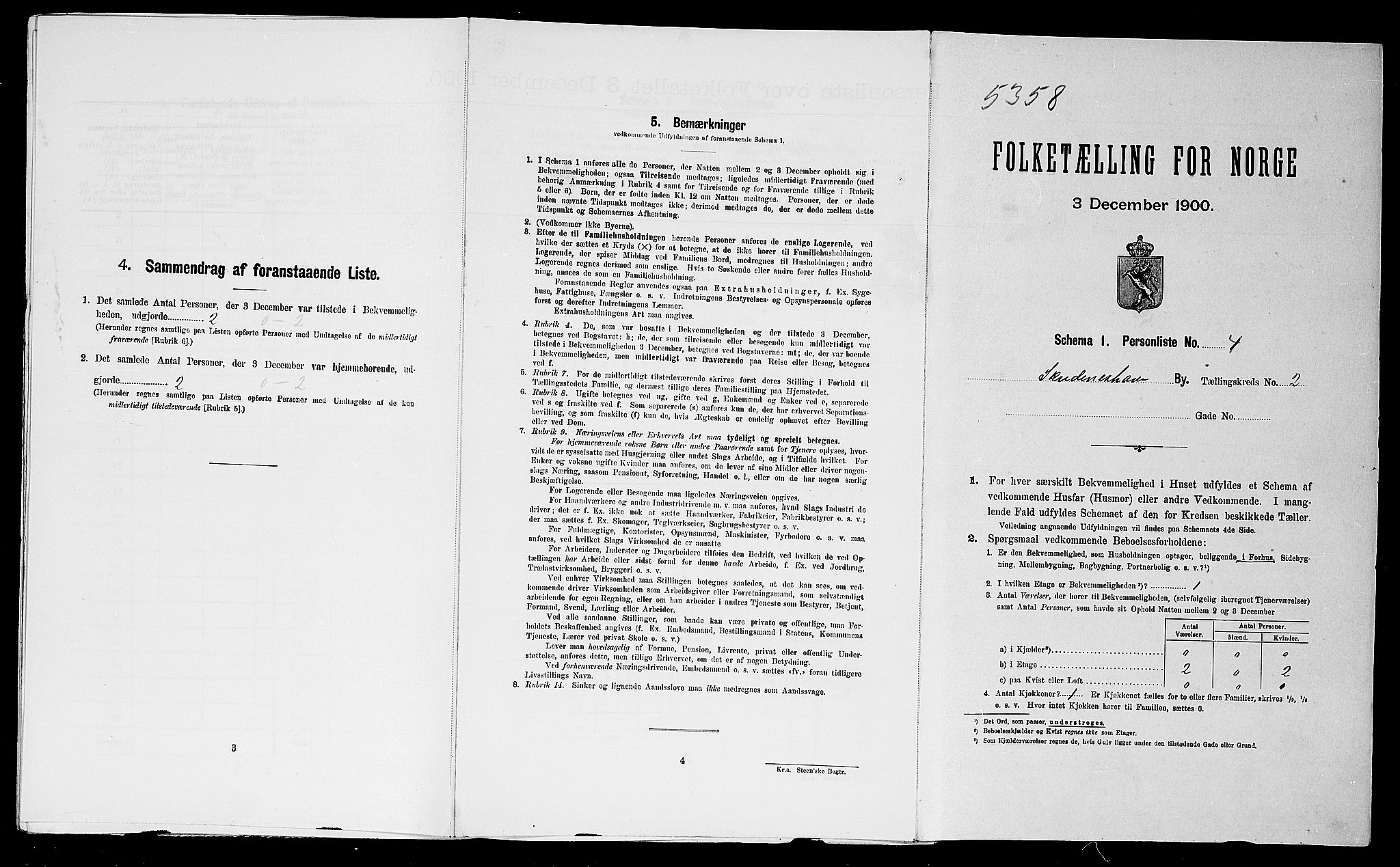 SAST, Folketelling 1900 for 1104 Skudeneshavn ladested, 1900, s. 326