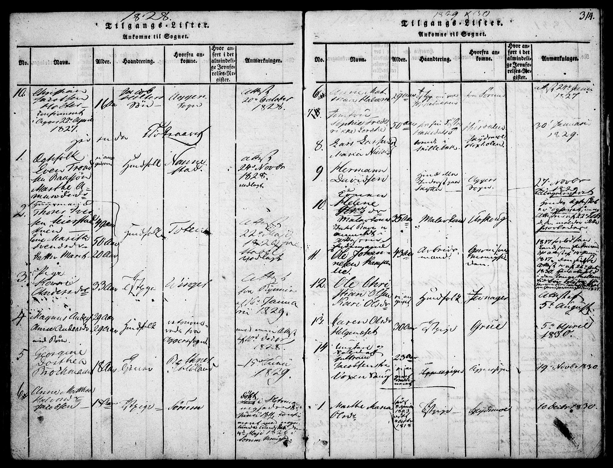 Nittedal prestekontor Kirkebøker, AV/SAO-A-10365a/F/Fa/L0003: Ministerialbok nr. I 3, 1814-1836, s. 314
