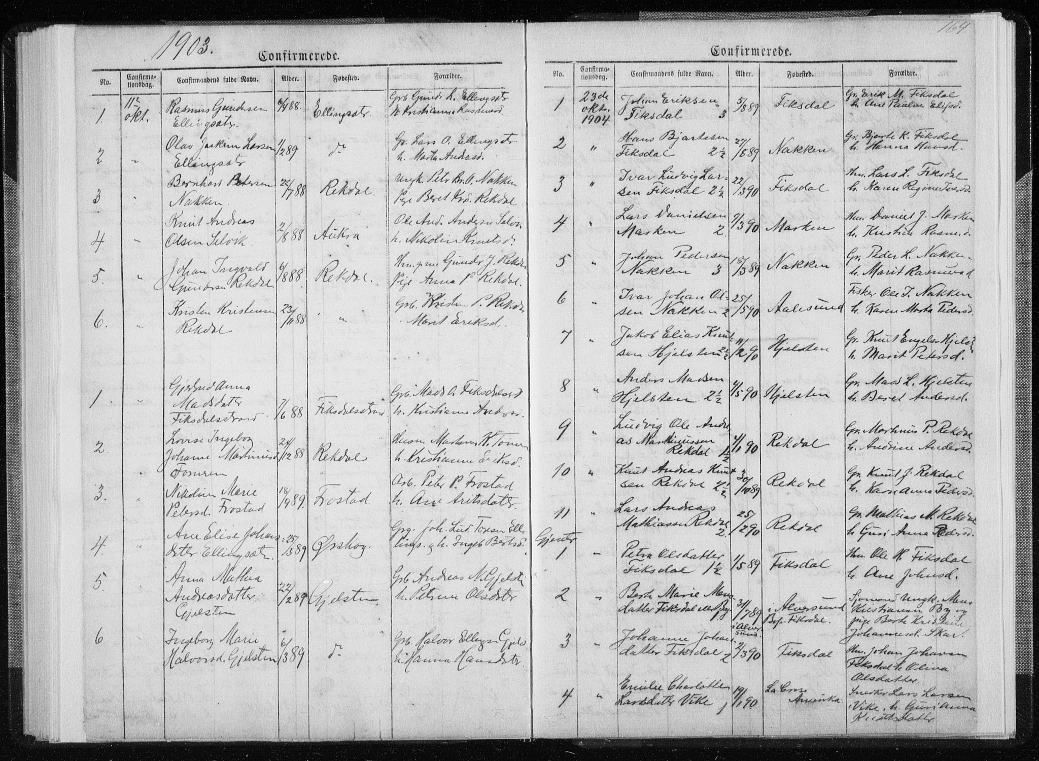 Ministerialprotokoller, klokkerbøker og fødselsregistre - Møre og Romsdal, SAT/A-1454/540/L0541: Klokkerbok nr. 540C01, 1867-1920, s. 164