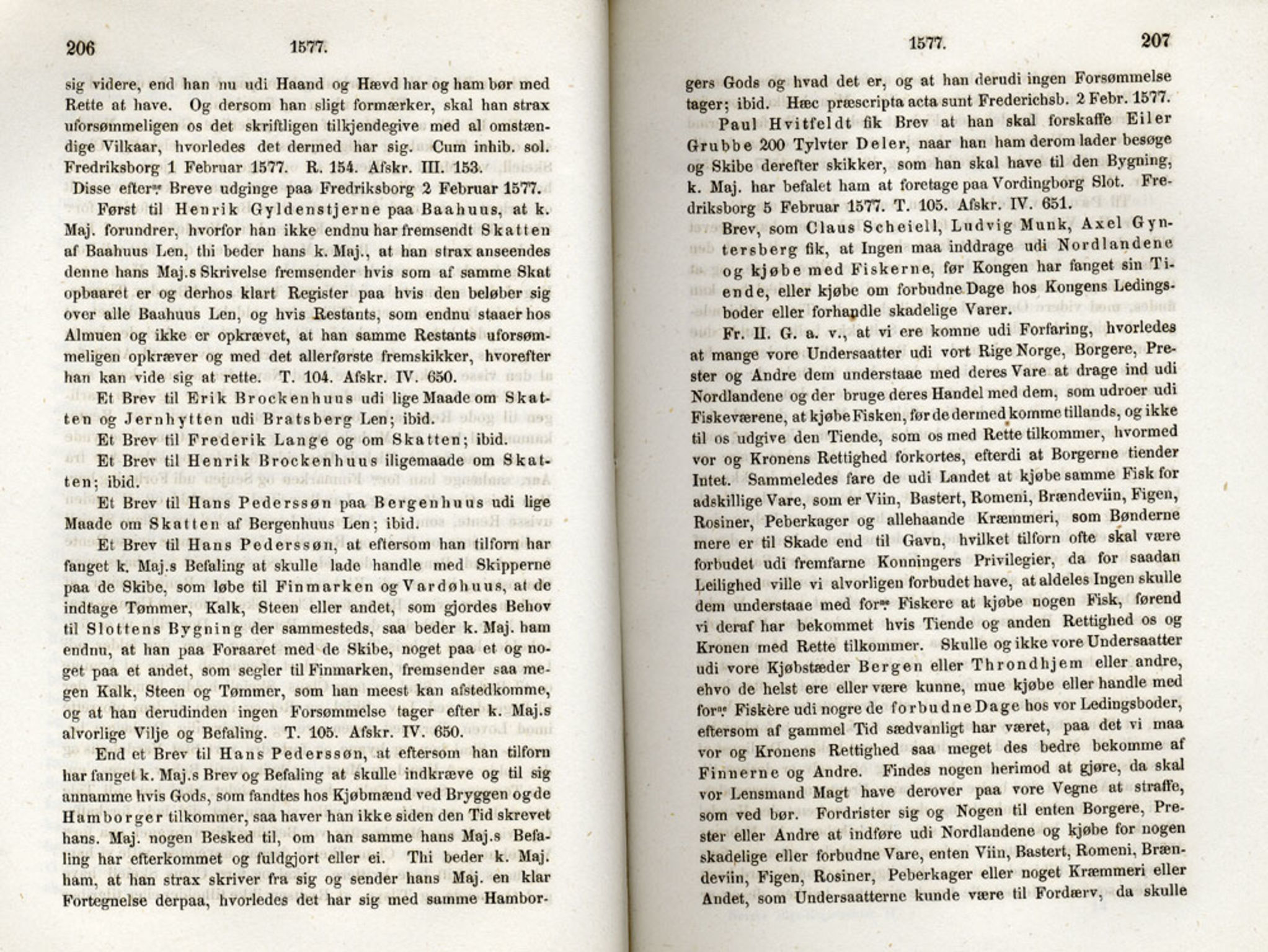 Publikasjoner utgitt av Det Norske Historiske Kildeskriftfond, PUBL/-/-/-: Norske Rigs-Registranter, bind 2, 1572-1588, s. 206-207