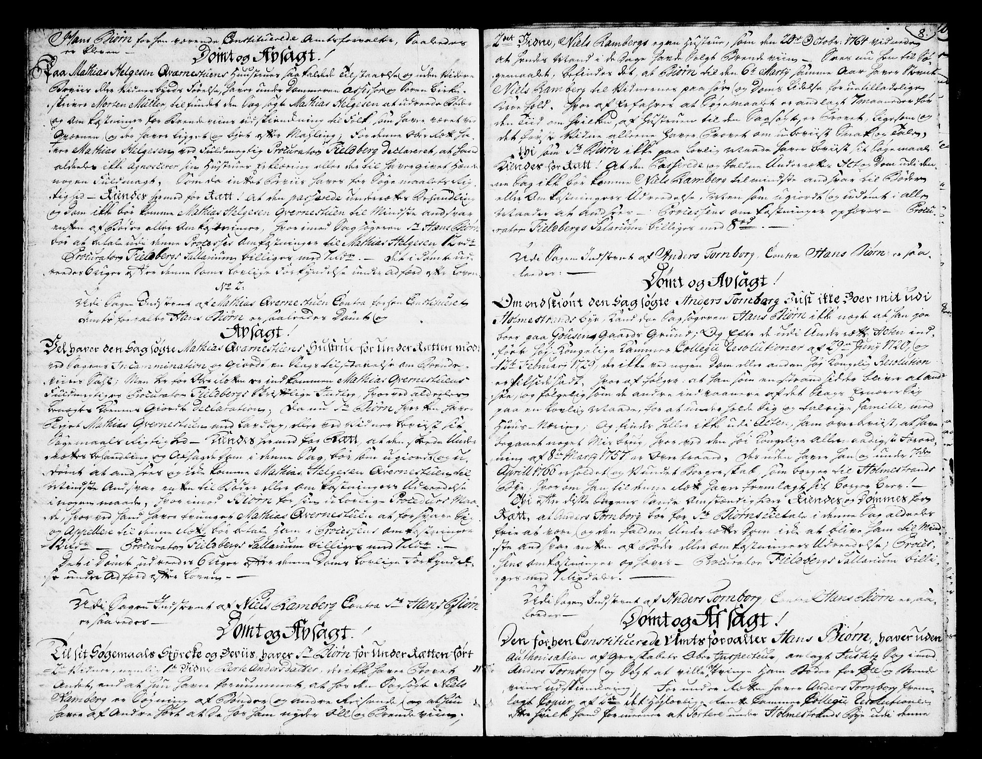 Jarlsberg overbirkerett, AV/SAKO-A-843/F/Fa/L0007: Tingbok, 1768-1770, s. 8