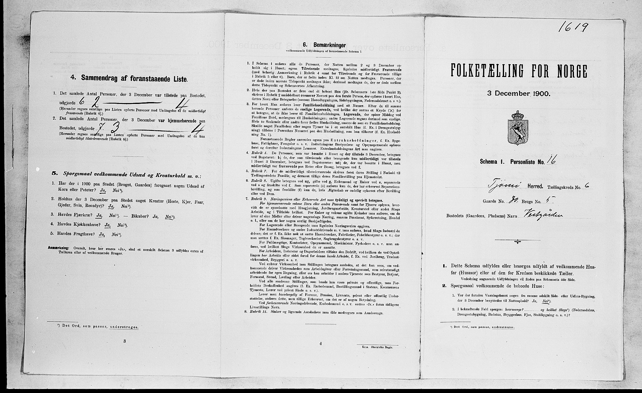 RA, Folketelling 1900 for 0723 Tjøme herred, 1900, s. 1061