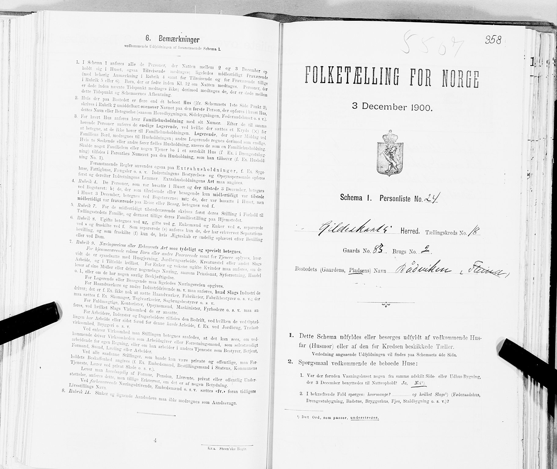 SAT, Folketelling 1900 for 1838 Gildeskål herred, 1900, s. 1868