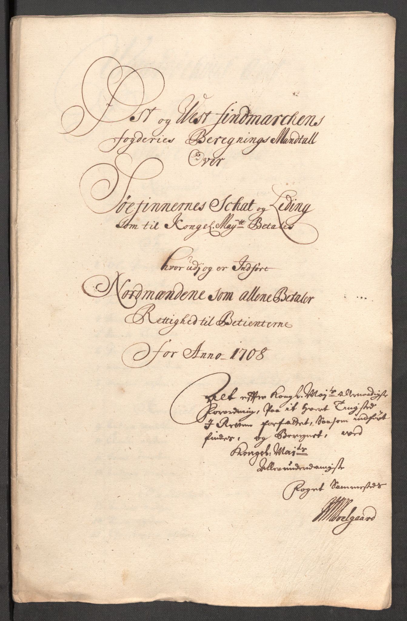 Rentekammeret inntil 1814, Reviderte regnskaper, Fogderegnskap, AV/RA-EA-4092/R69/L4854: Fogderegnskap Finnmark/Vardøhus, 1707-1708, s. 127