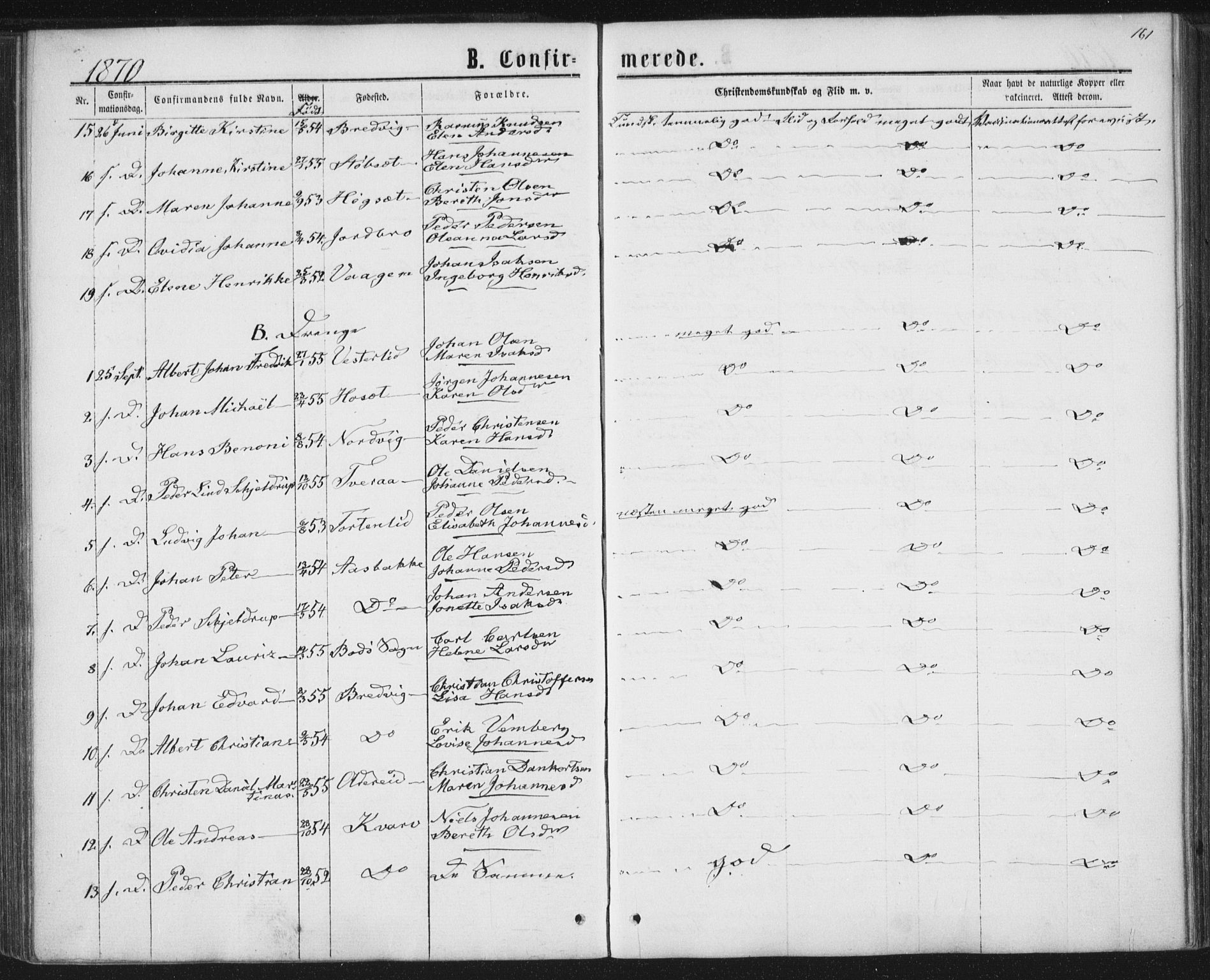 Ministerialprotokoller, klokkerbøker og fødselsregistre - Nordland, AV/SAT-A-1459/852/L0739: Ministerialbok nr. 852A09, 1866-1877, s. 161