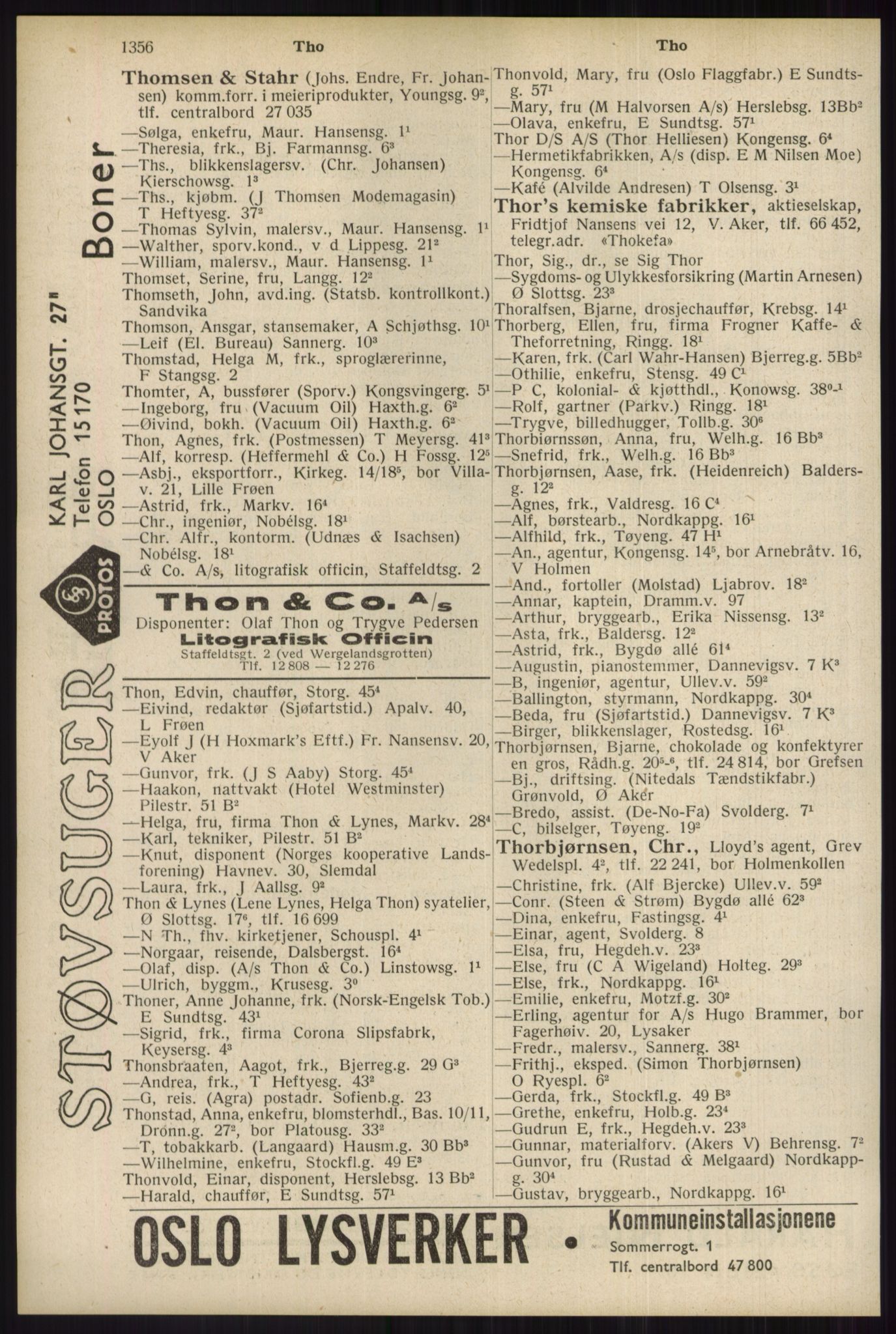 Kristiania/Oslo adressebok, PUBL/-, 1934, s. 1356