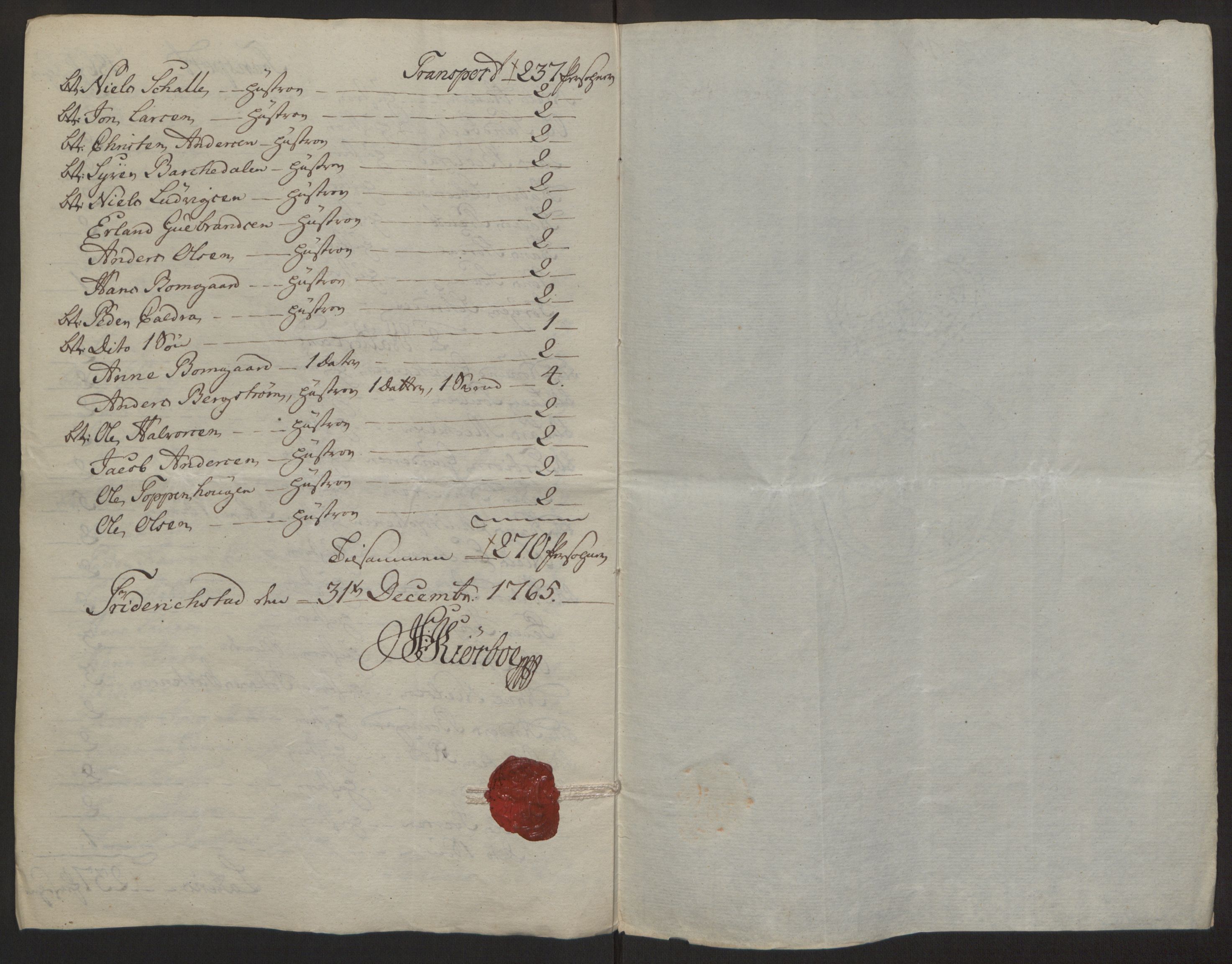 Rentekammeret inntil 1814, Reviderte regnskaper, Byregnskaper, RA/EA-4066/R/Rb/L0029/0001: [B3] Kontribusjonsregnskap / Ekstraskatt, 1762-1772, s. 155