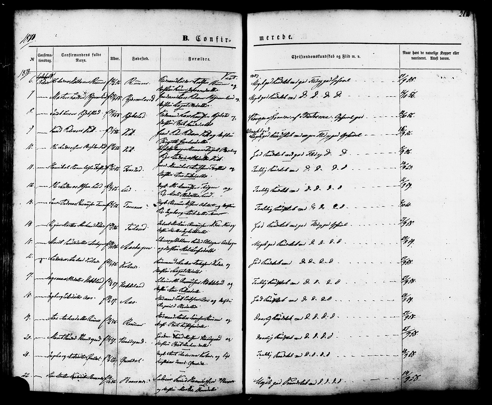 Ministerialprotokoller, klokkerbøker og fødselsregistre - Møre og Romsdal, AV/SAT-A-1454/539/L0529: Ministerialbok nr. 539A02, 1848-1872, s. 210