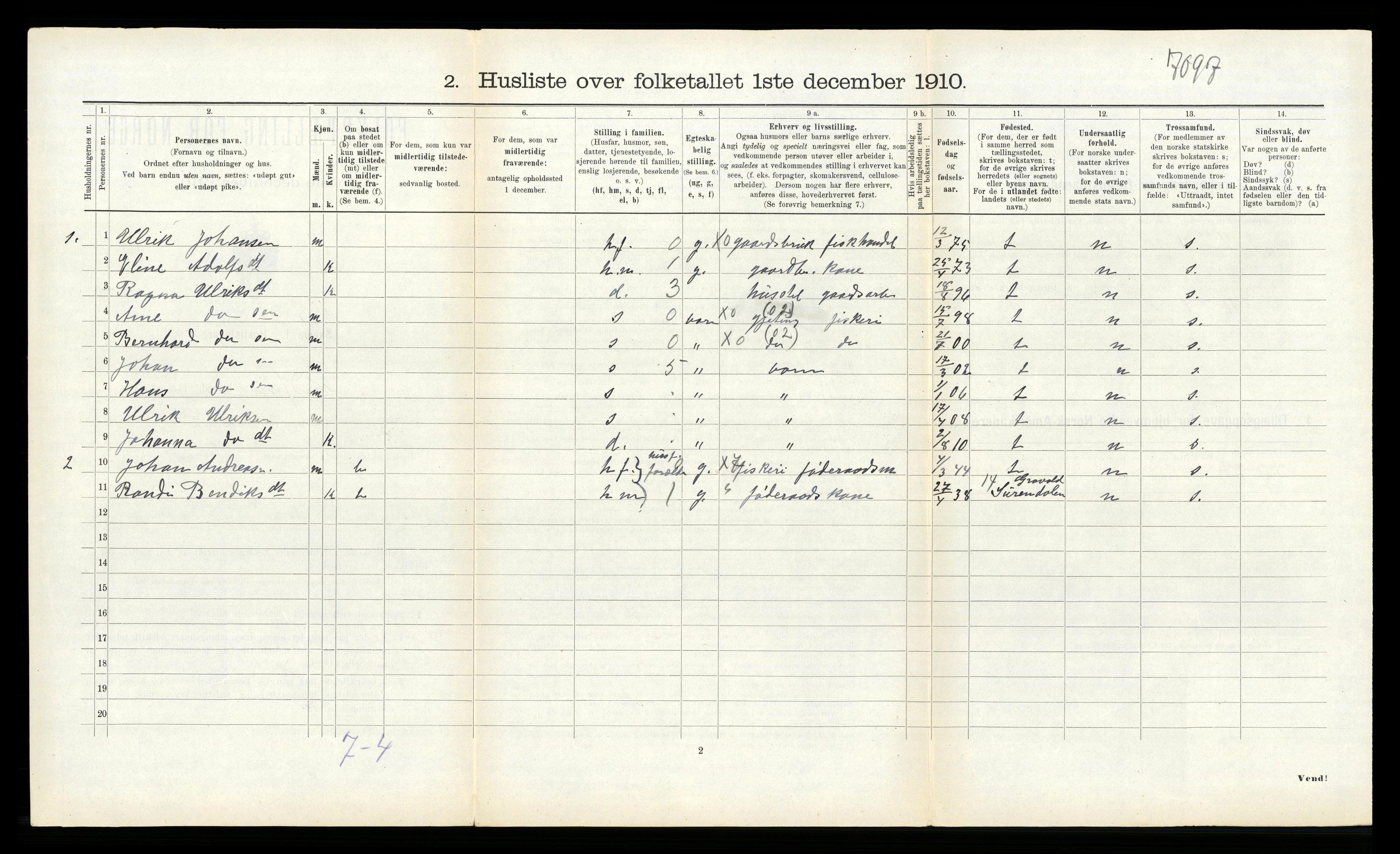 RA, Folketelling 1910 for 1620 Nord-Frøya herred, 1910, s. 409