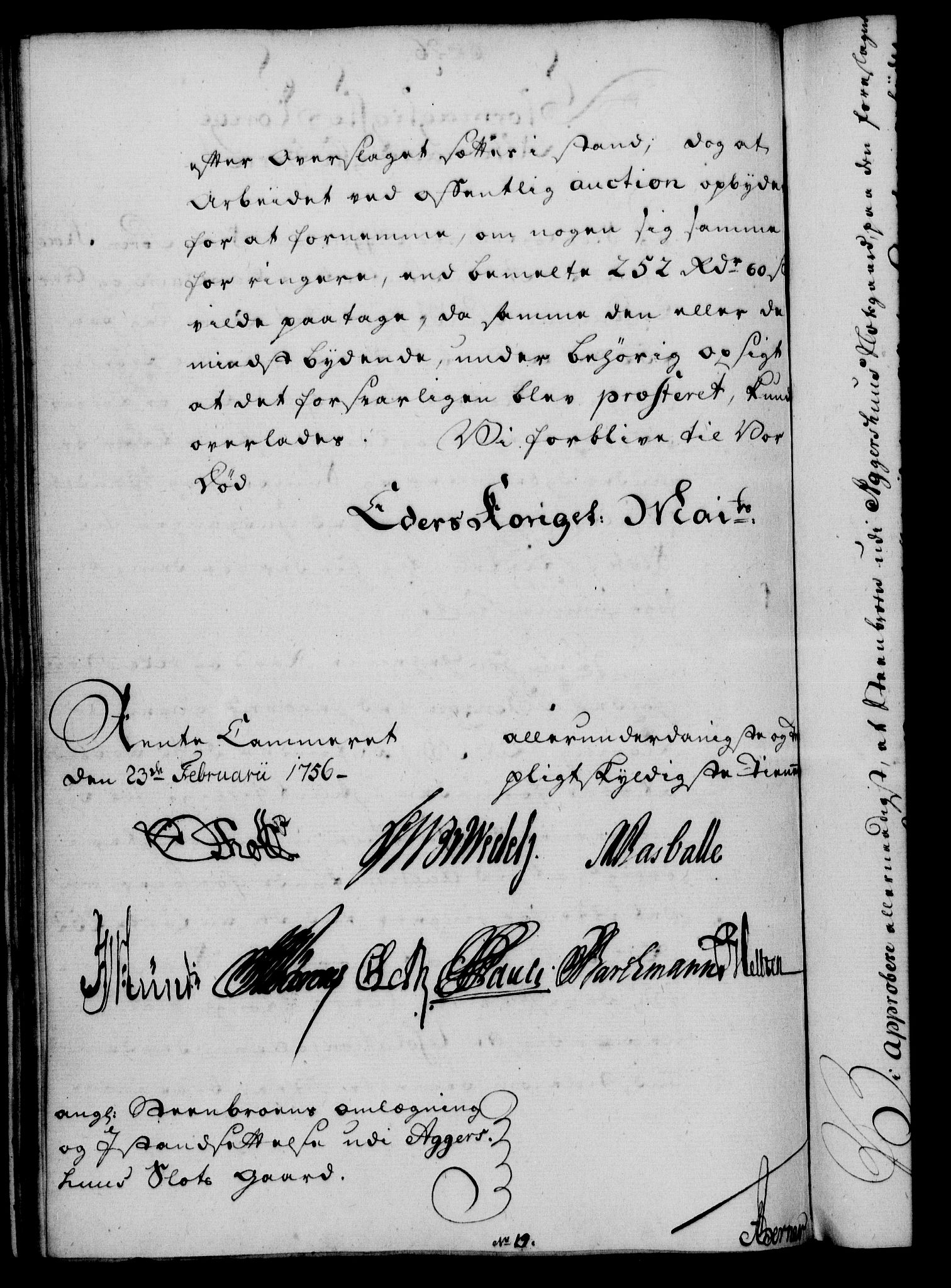 Rentekammeret, Kammerkanselliet, RA/EA-3111/G/Gf/Gfa/L0038: Norsk relasjons- og resolusjonsprotokoll (merket RK 52.38), 1756, s. 134