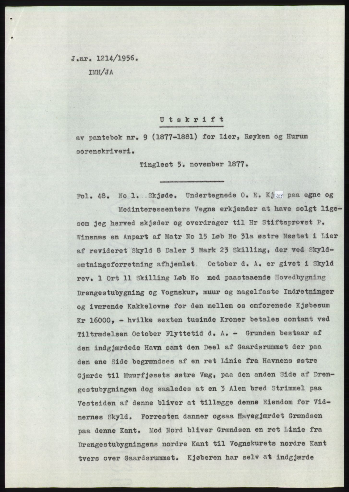 Statsarkivet i Kongsberg, SAKO/A-0001, 1956-1957, s. 5