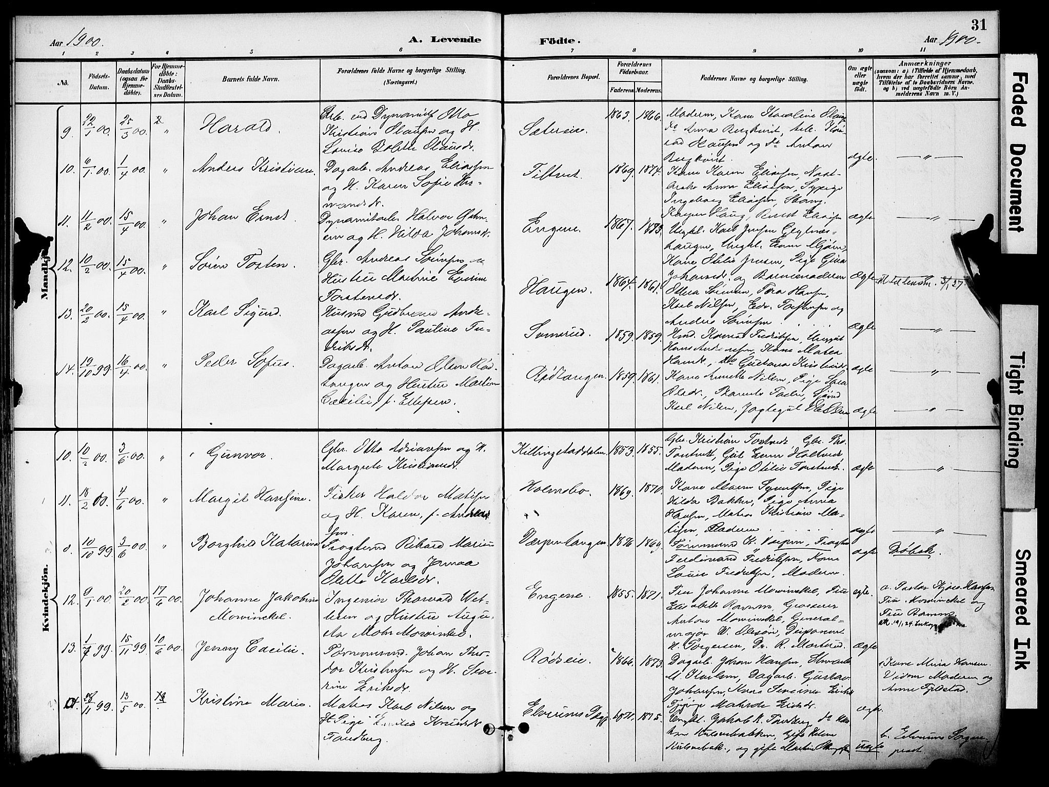 Hurum kirkebøker, AV/SAKO-A-229/F/Fa/L0015: Ministerialbok nr. 15, 1896-1908, s. 31