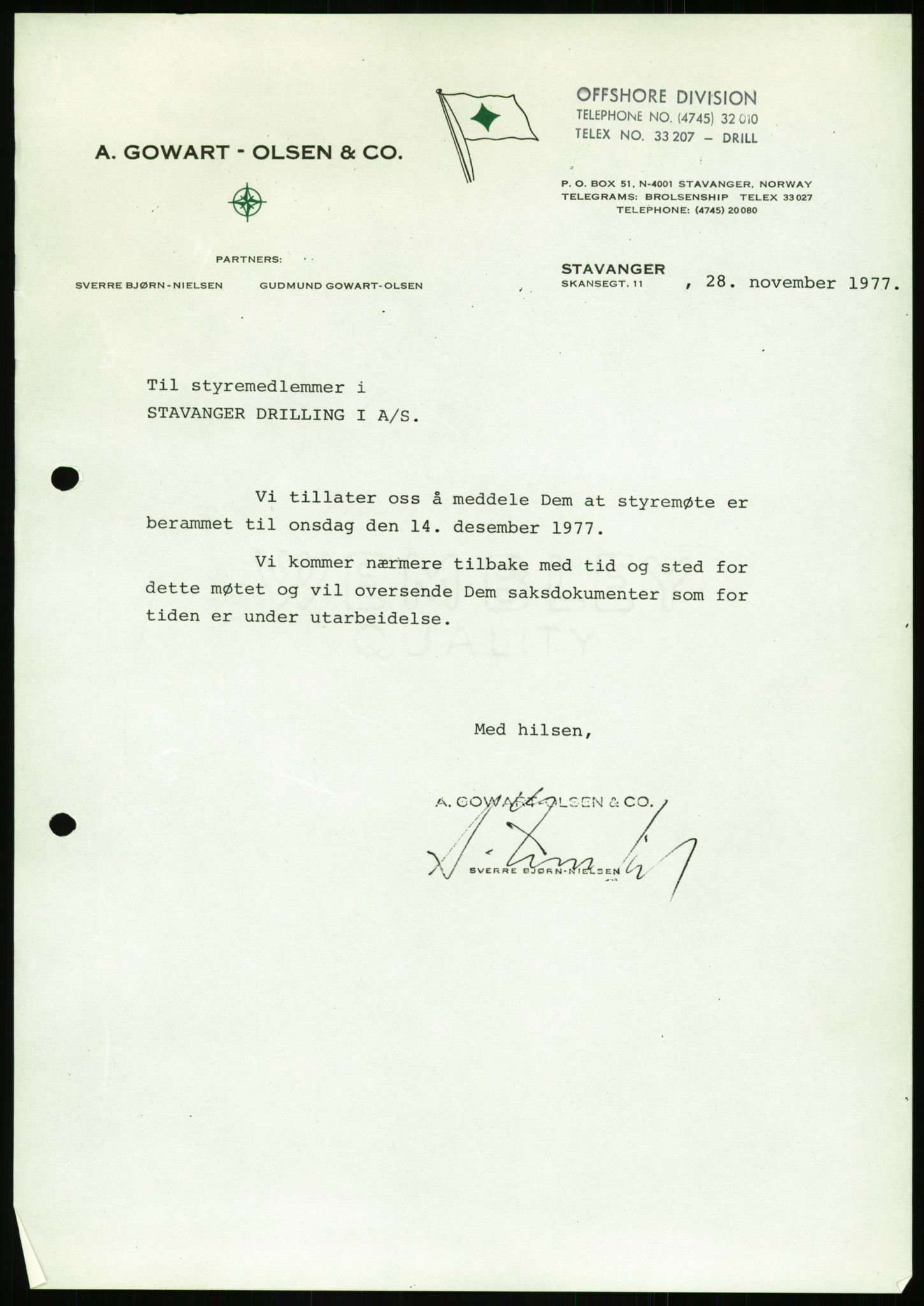 Pa 1503 - Stavanger Drilling AS, AV/SAST-A-101906/A/Ab/Abc/L0002: Styrekorrespondanse Stavanger Drilling I A/S og rapporter til styret, 1977-1978, s. 27