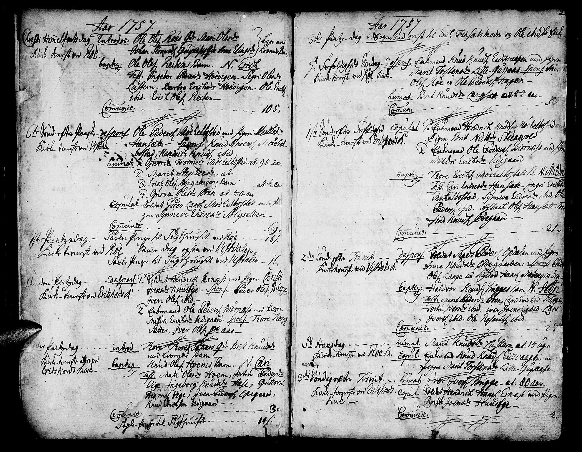 Ministerialprotokoller, klokkerbøker og fødselsregistre - Møre og Romsdal, AV/SAT-A-1454/551/L0621: Ministerialbok nr. 551A01, 1757-1803, s. 2