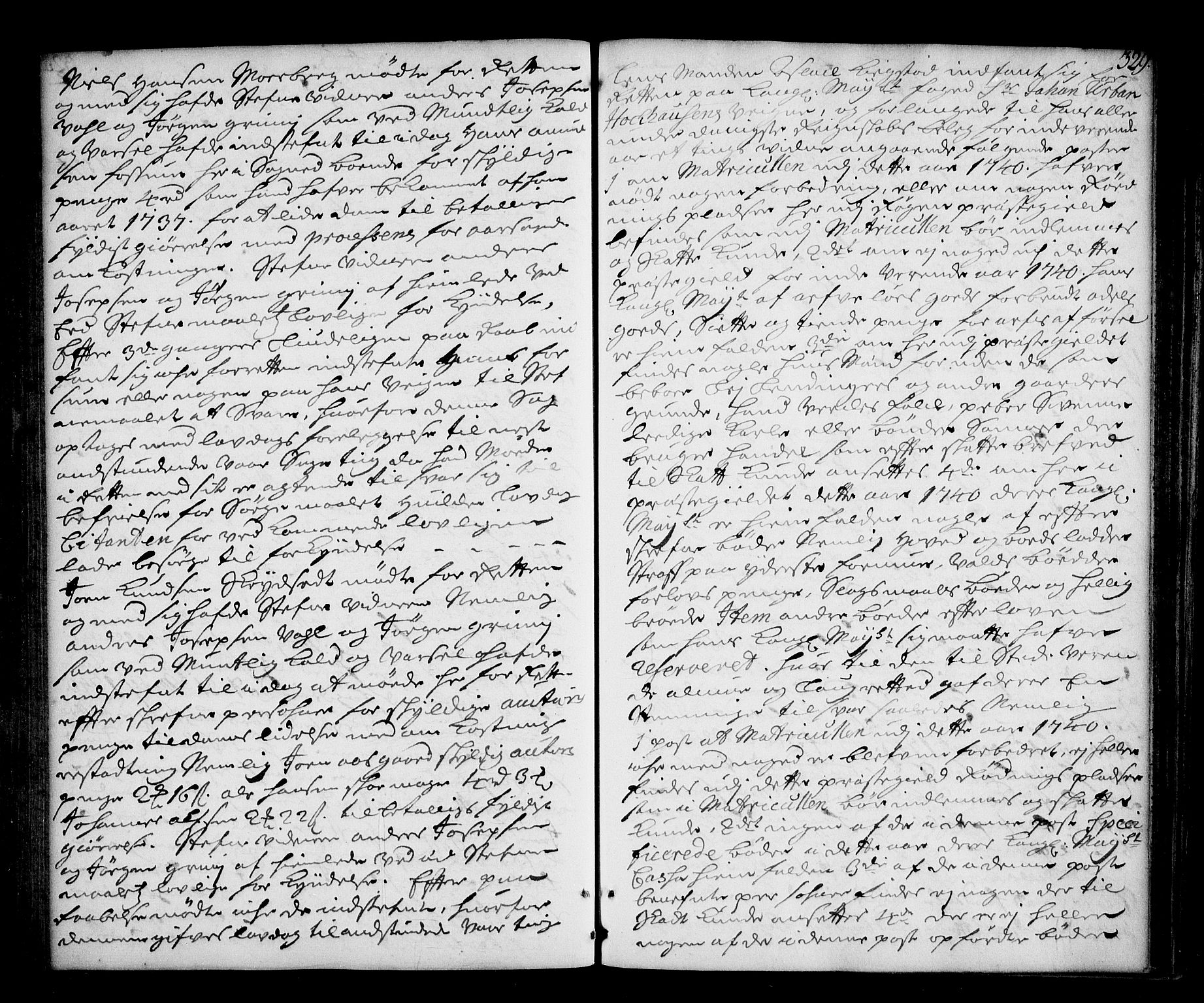 Lier, Røyken og Hurum sorenskriveri, SAKO/A-89/F/Fa/L0049: Tingbok, 1738-1741, s. 329