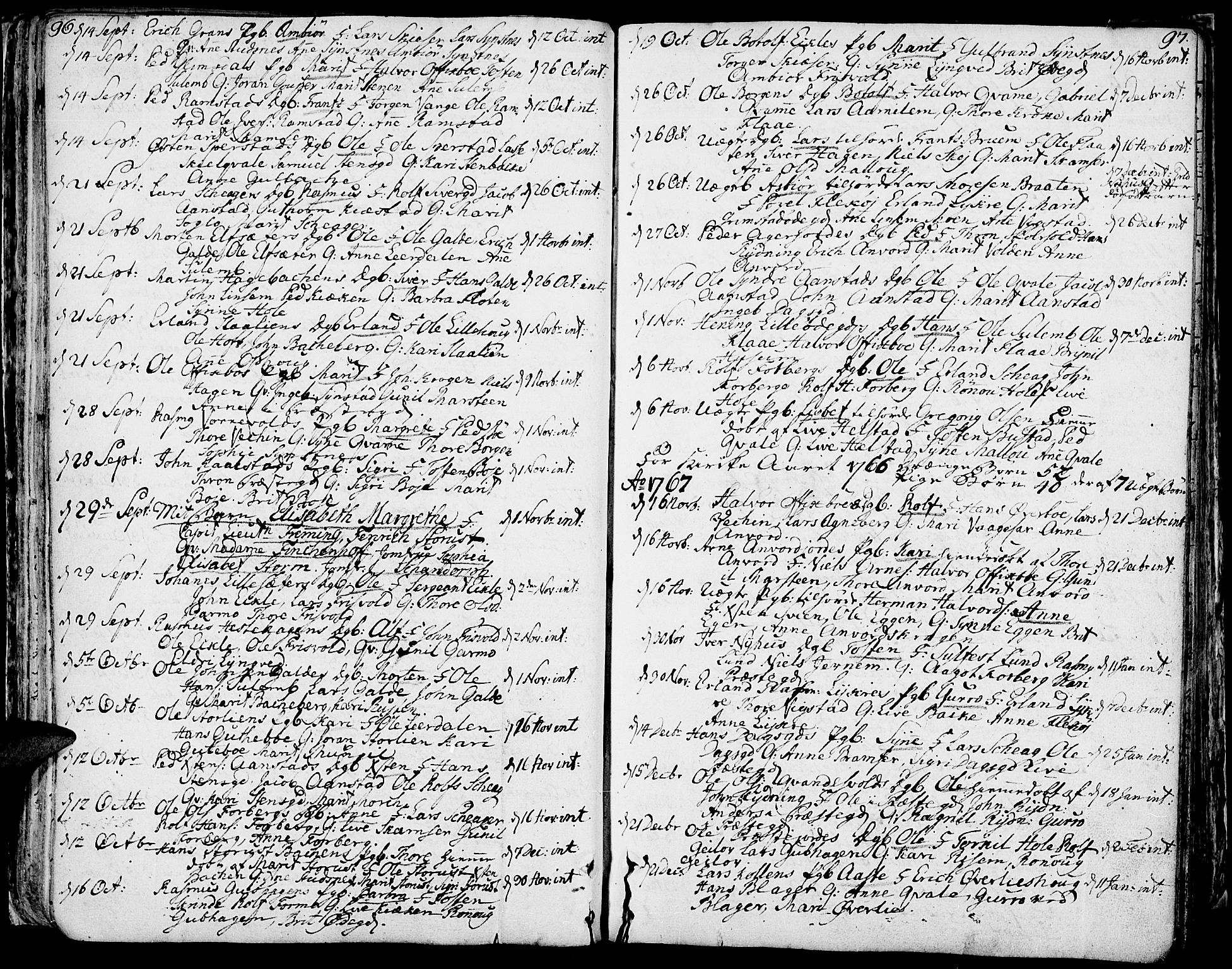 Lom prestekontor, AV/SAH-PREST-070/K/L0002: Ministerialbok nr. 2, 1749-1801, s. 96-97