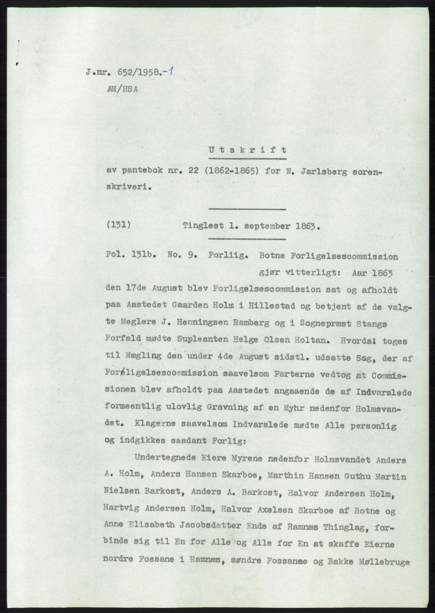Statsarkivet i Kongsberg, SAKO/A-0001, 1958, s. 2