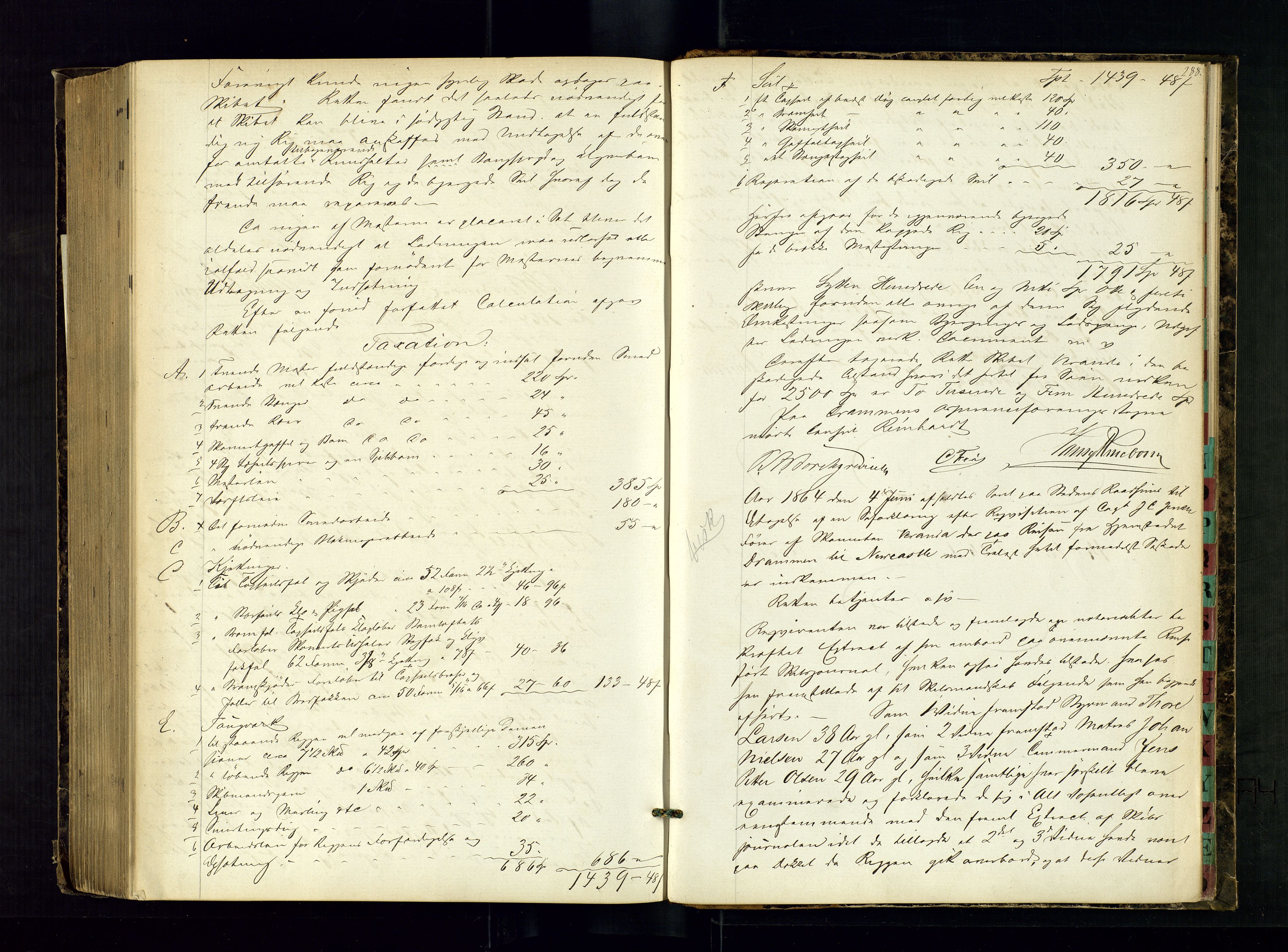 Kristiansand byrett, AV/SAK-1223-0001/F/Fb/L0004: Ekstrarettsprotokoll nr. 4 med register, 1859-1864, s. 288