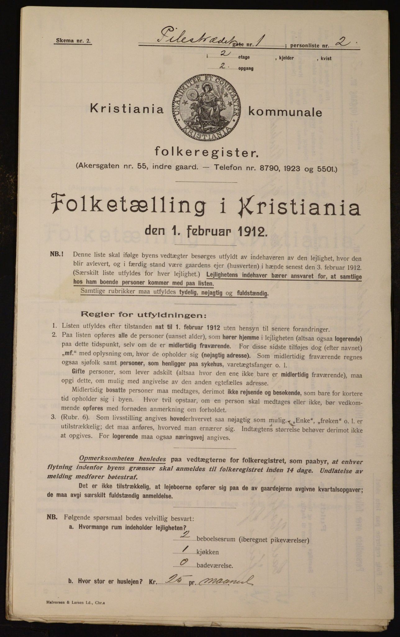 OBA, Kommunal folketelling 1.2.1912 for Kristiania, 1912, s. 79409