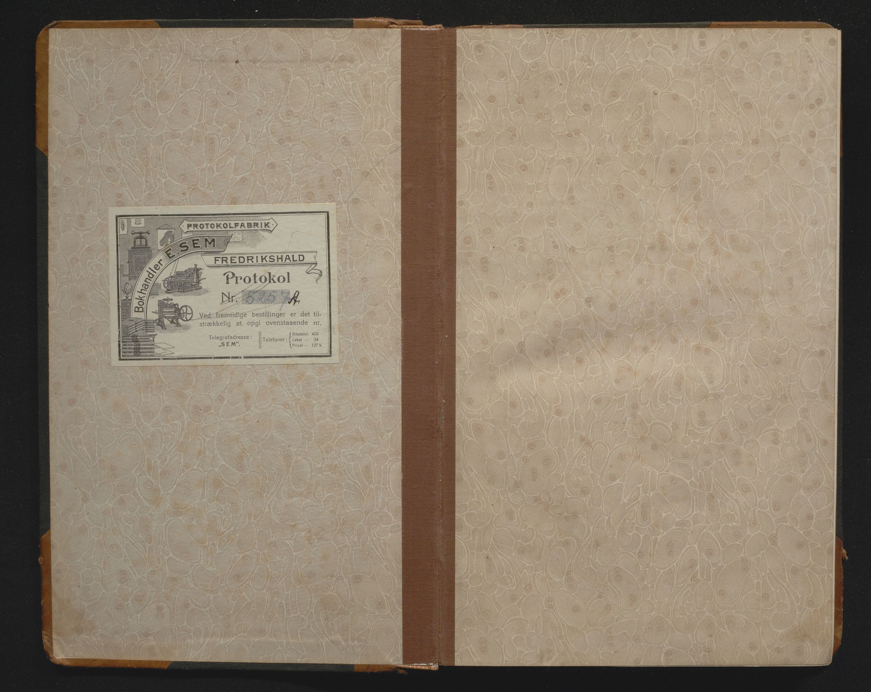 Fjell kommune. Formannskapet, IKAH/1246-021/B/Ba/L0001: Kopibok for Fjell formannskap, journal over avsende skriv, 1914-1919