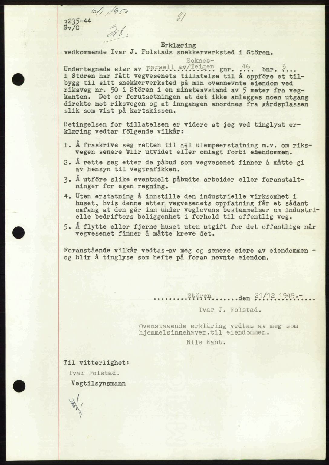 Gauldal sorenskriveri, SAT/A-0014/1/2/2C: Pantebok nr. A9, 1949-1950, Dagboknr: 28/1950