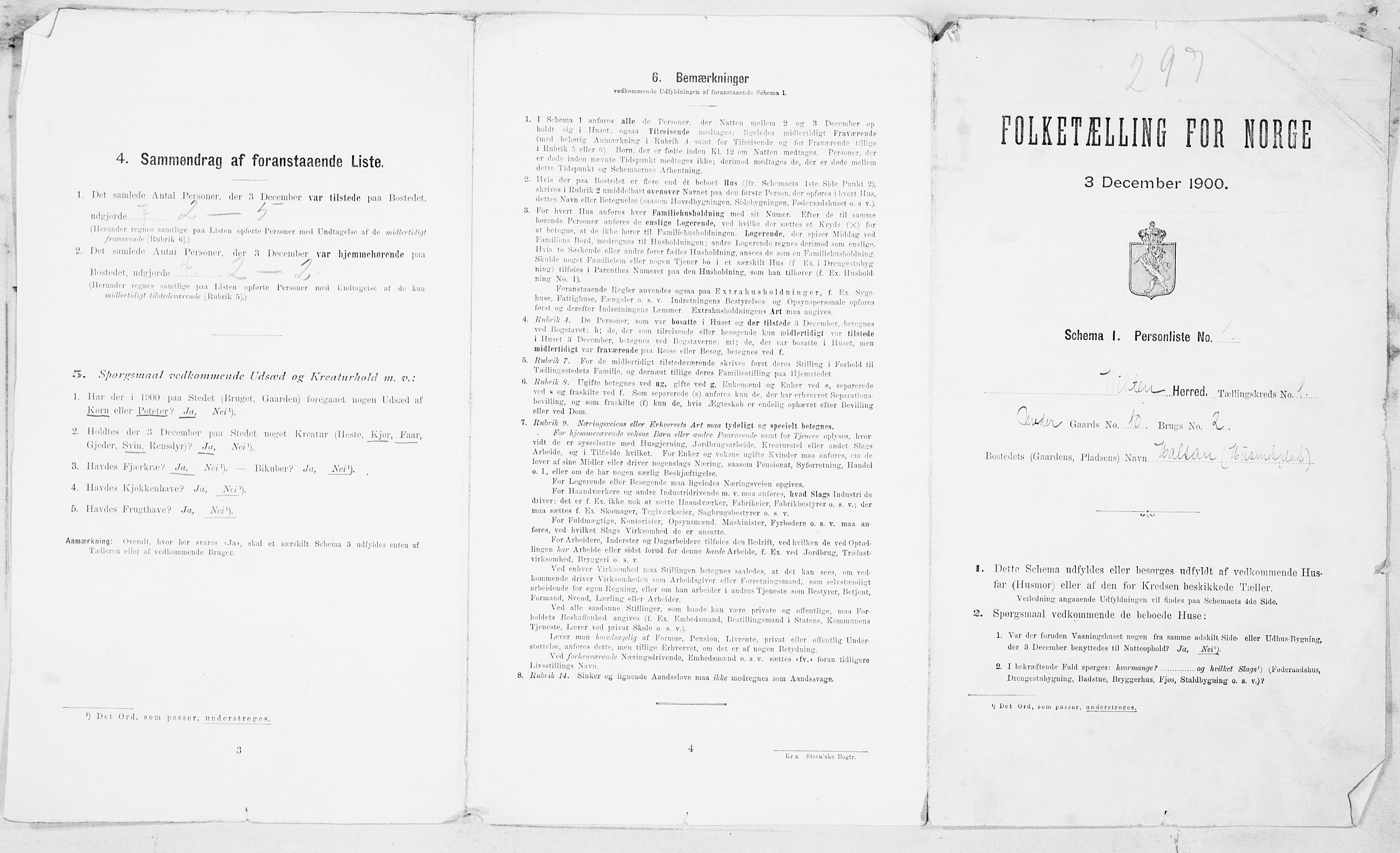 SAT, Folketelling 1900 for 1750 Vikna herred, 1900, s. 22