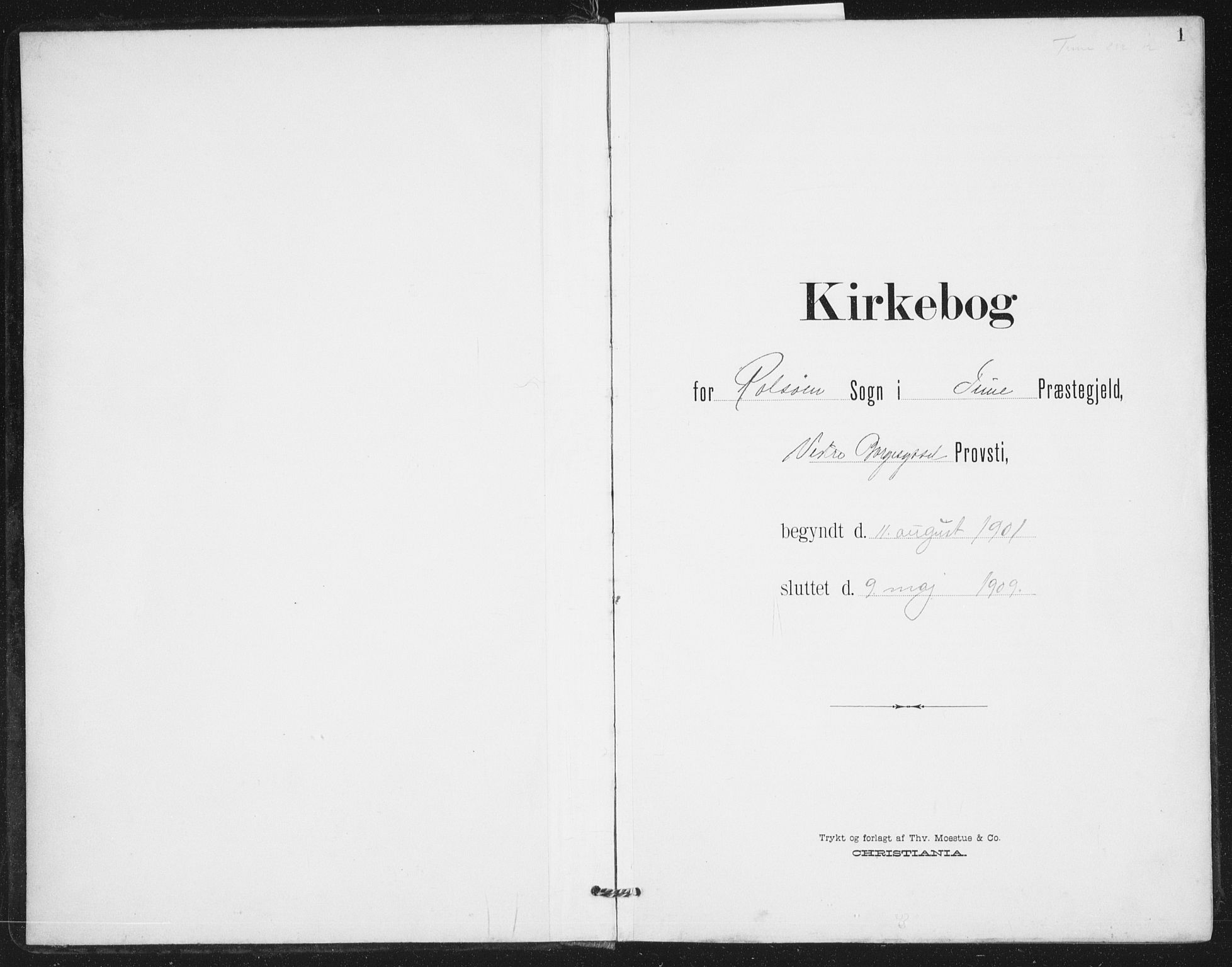 Rolvsøy prestekontor Kirkebøker, SAO/A-2004/F/Fa/L0001: Ministerialbok nr. 1, 1901-1909, s. 1