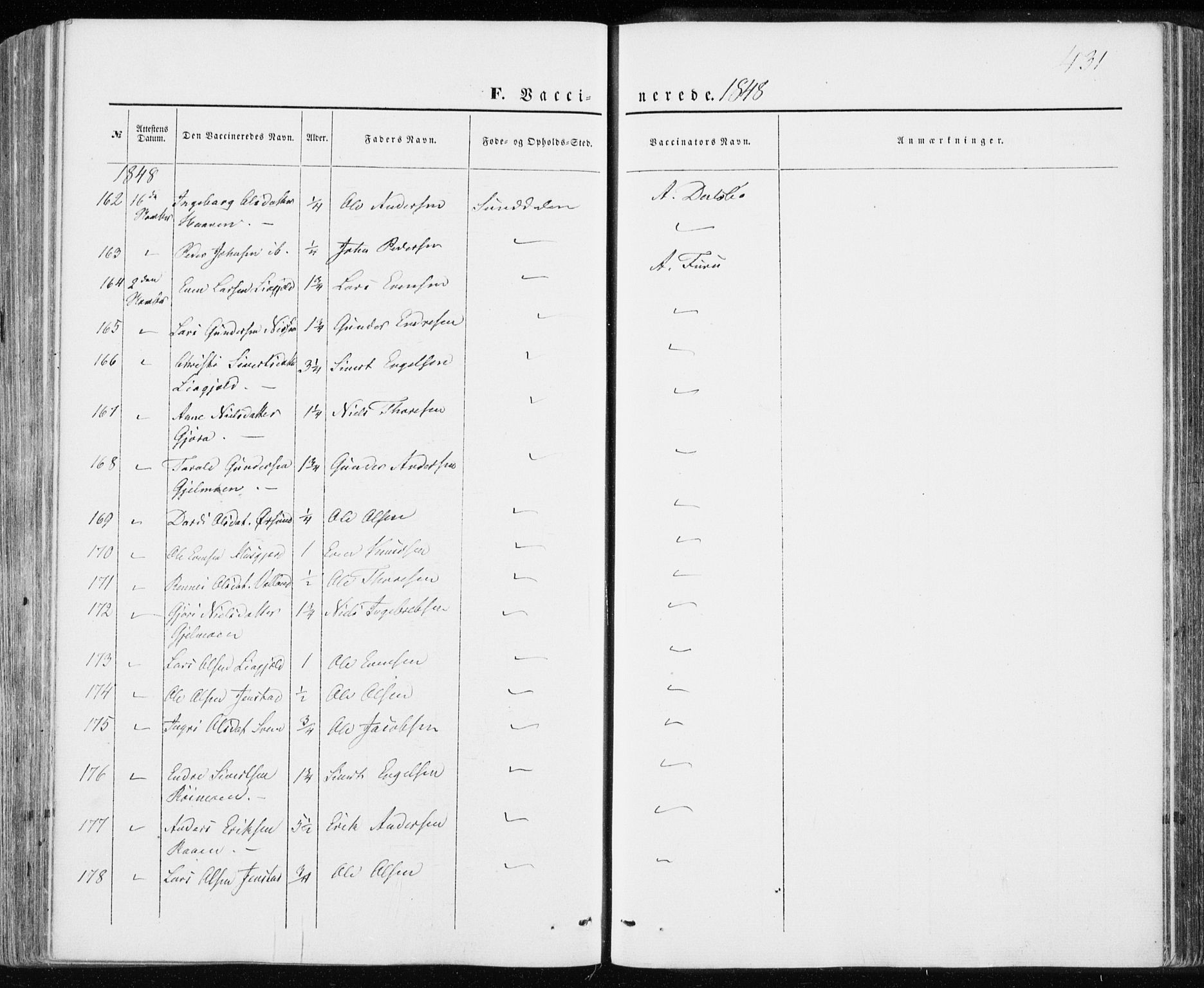 Ministerialprotokoller, klokkerbøker og fødselsregistre - Møre og Romsdal, AV/SAT-A-1454/590/L1013: Ministerialbok nr. 590A05, 1847-1877, s. 431