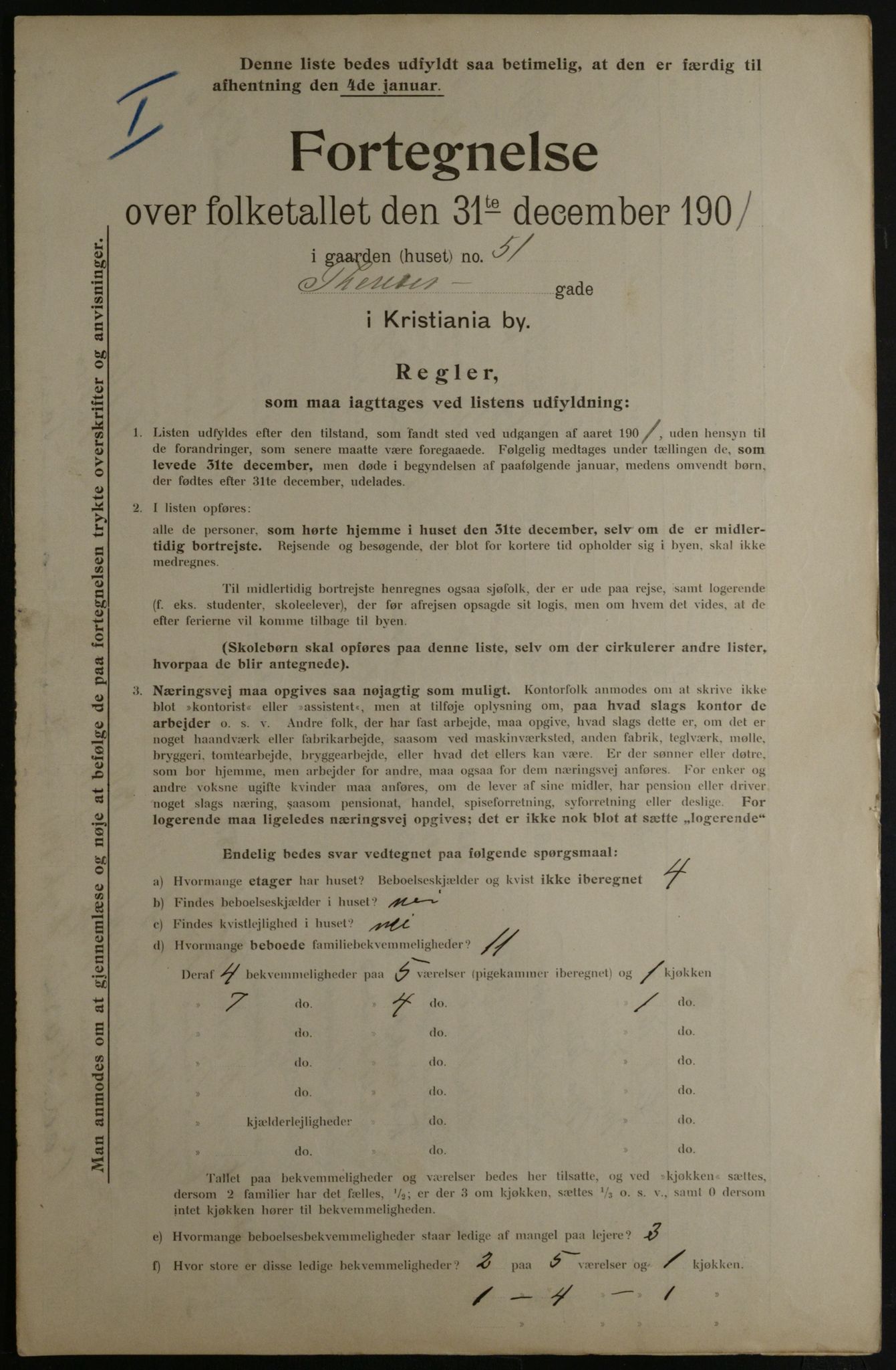 OBA, Kommunal folketelling 31.12.1901 for Kristiania kjøpstad, 1901, s. 16700