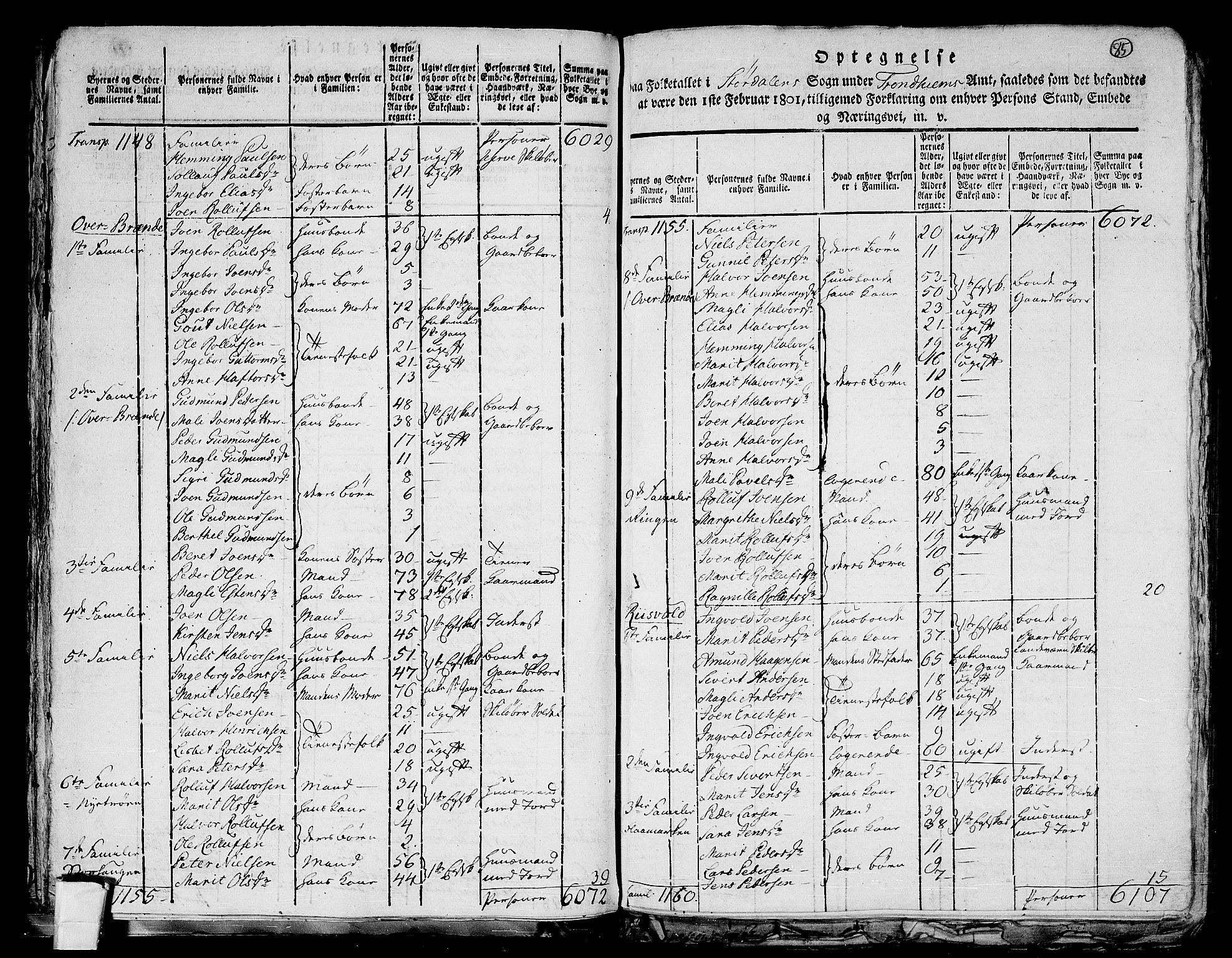 RA, Folketelling 1801 for 1714P Stjørdal prestegjeld, 1801, s. 84b-85a