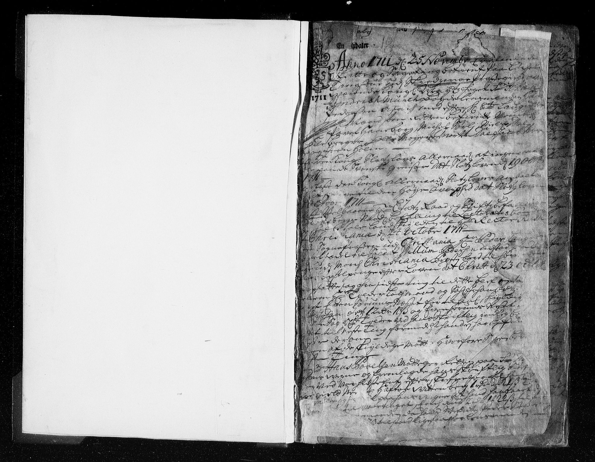 Nedre Romerike sorenskriveri, AV/SAO-A-10469/F/Fb/L0034: Tingbok, 1711-1714, s. 0b-1a