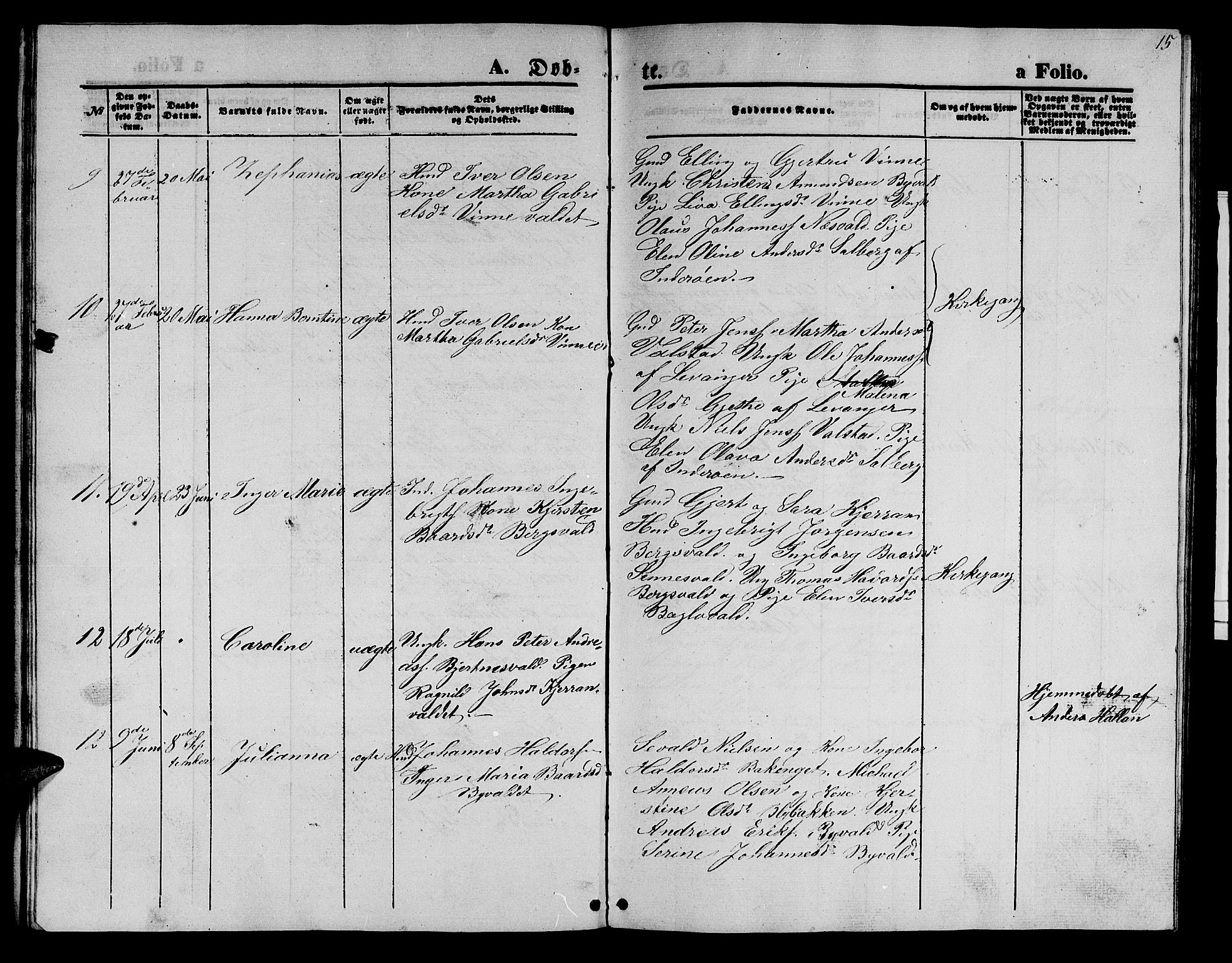 Ministerialprotokoller, klokkerbøker og fødselsregistre - Nord-Trøndelag, AV/SAT-A-1458/726/L0270: Klokkerbok nr. 726C01, 1858-1868, s. 15