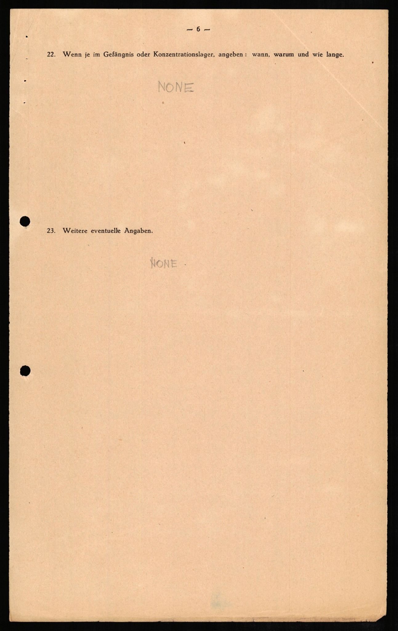 Forsvaret, Forsvarets overkommando II, AV/RA-RAFA-3915/D/Db/L0010: CI Questionaires. Tyske okkupasjonsstyrker i Norge. Tyskere., 1945-1946, s. 278