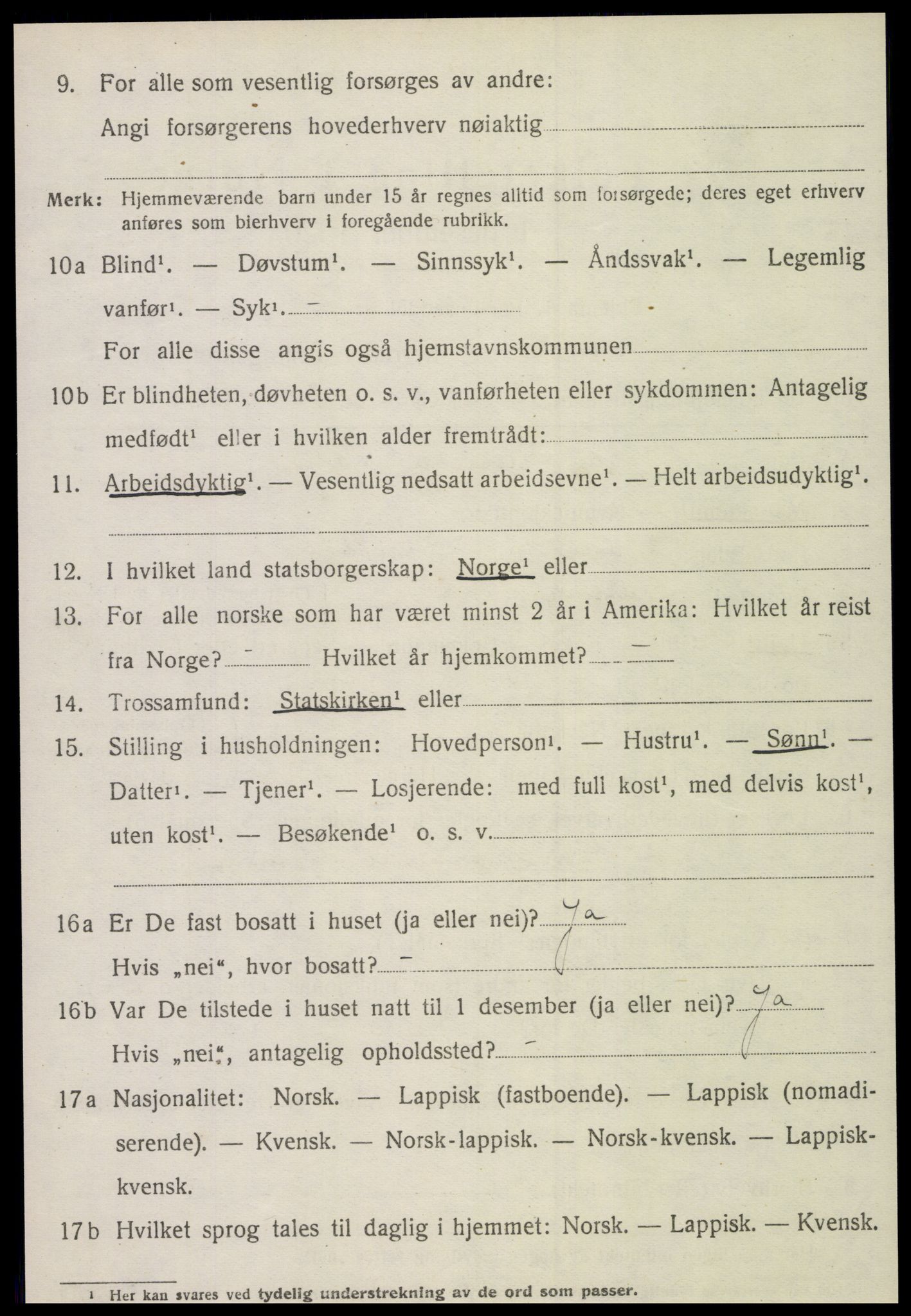 SAT, Folketelling 1920 for 1718 Leksvik herred, 1920, s. 3263