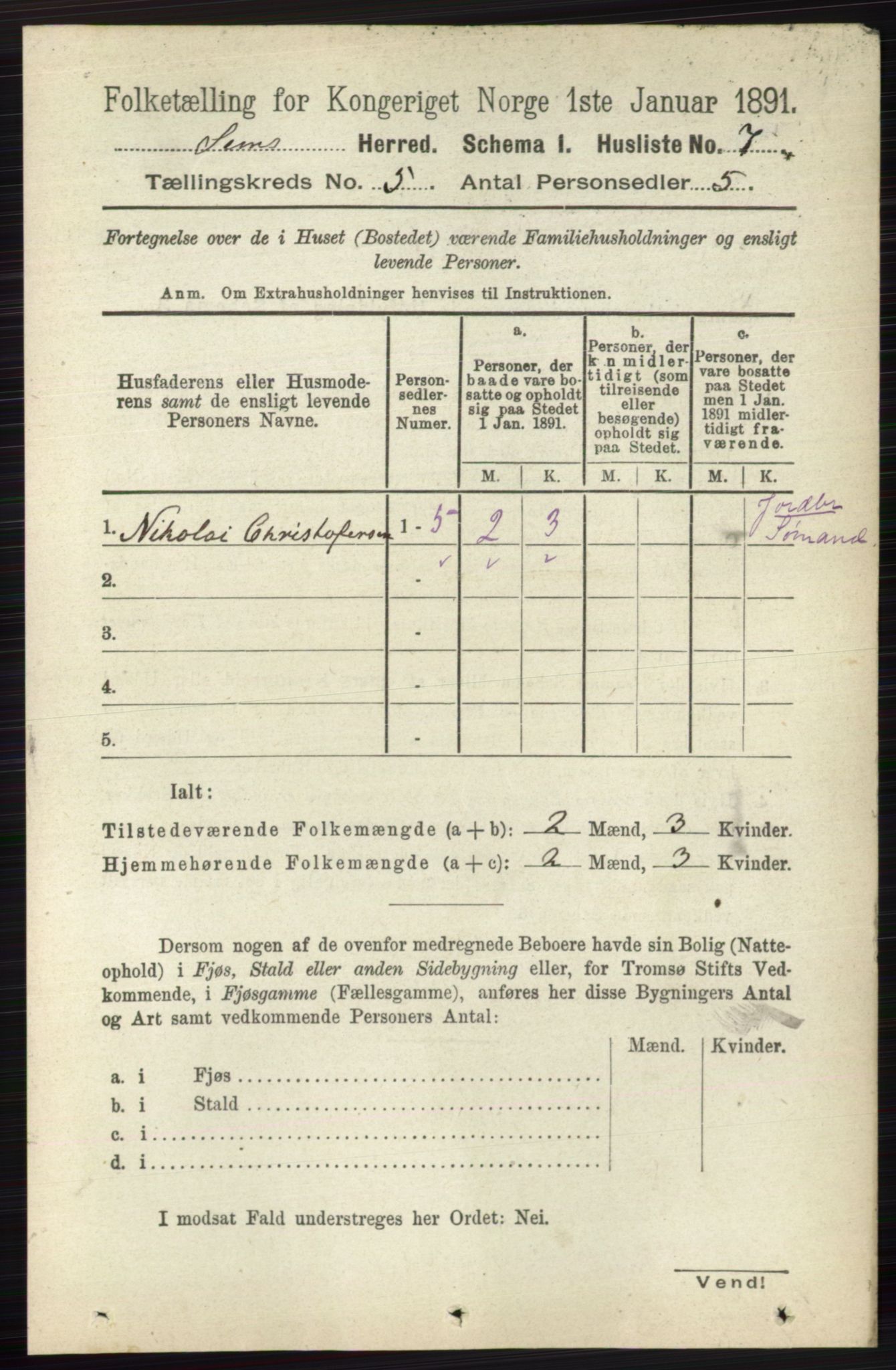 RA, Folketelling 1891 for 0721 Sem herred, 1891, s. 1972