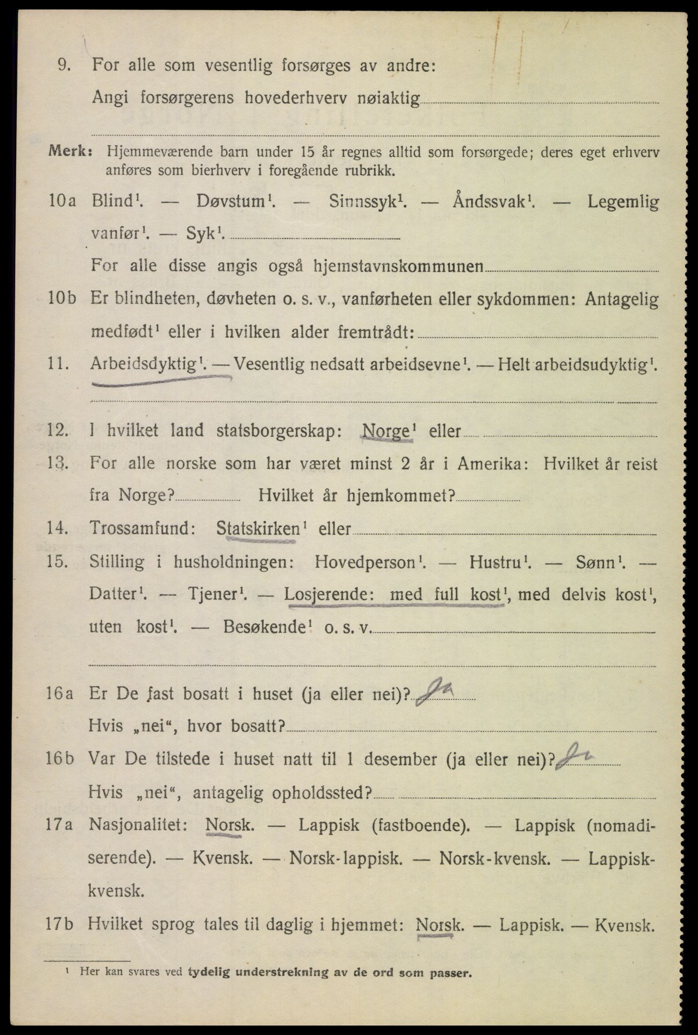 SAT, Folketelling 1920 for 1853 Evenes herred, 1920, s. 7923