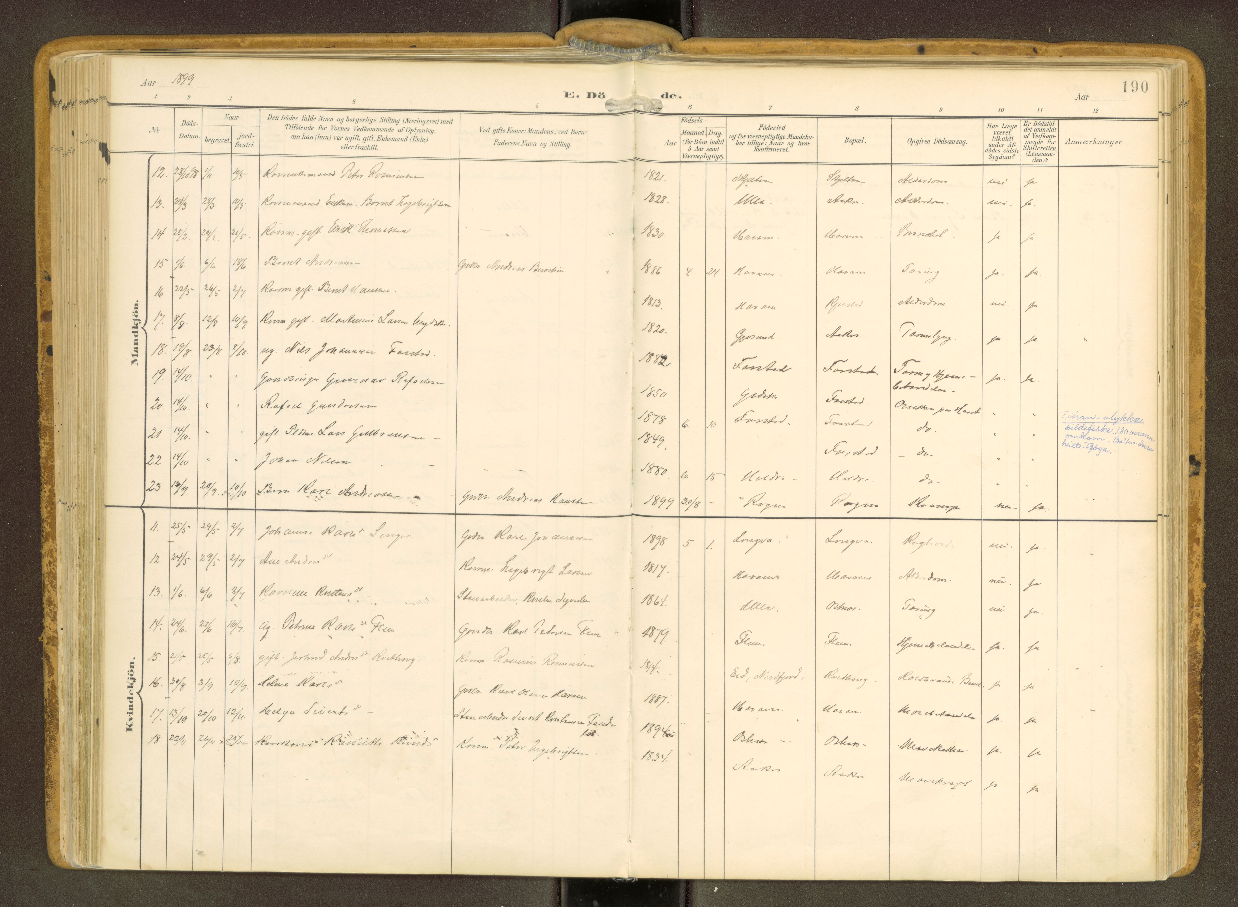 Ministerialprotokoller, klokkerbøker og fødselsregistre - Møre og Romsdal, AV/SAT-A-1454/536/L0517: Ministerialbok nr. 536A--, 1897-1917, s. 190