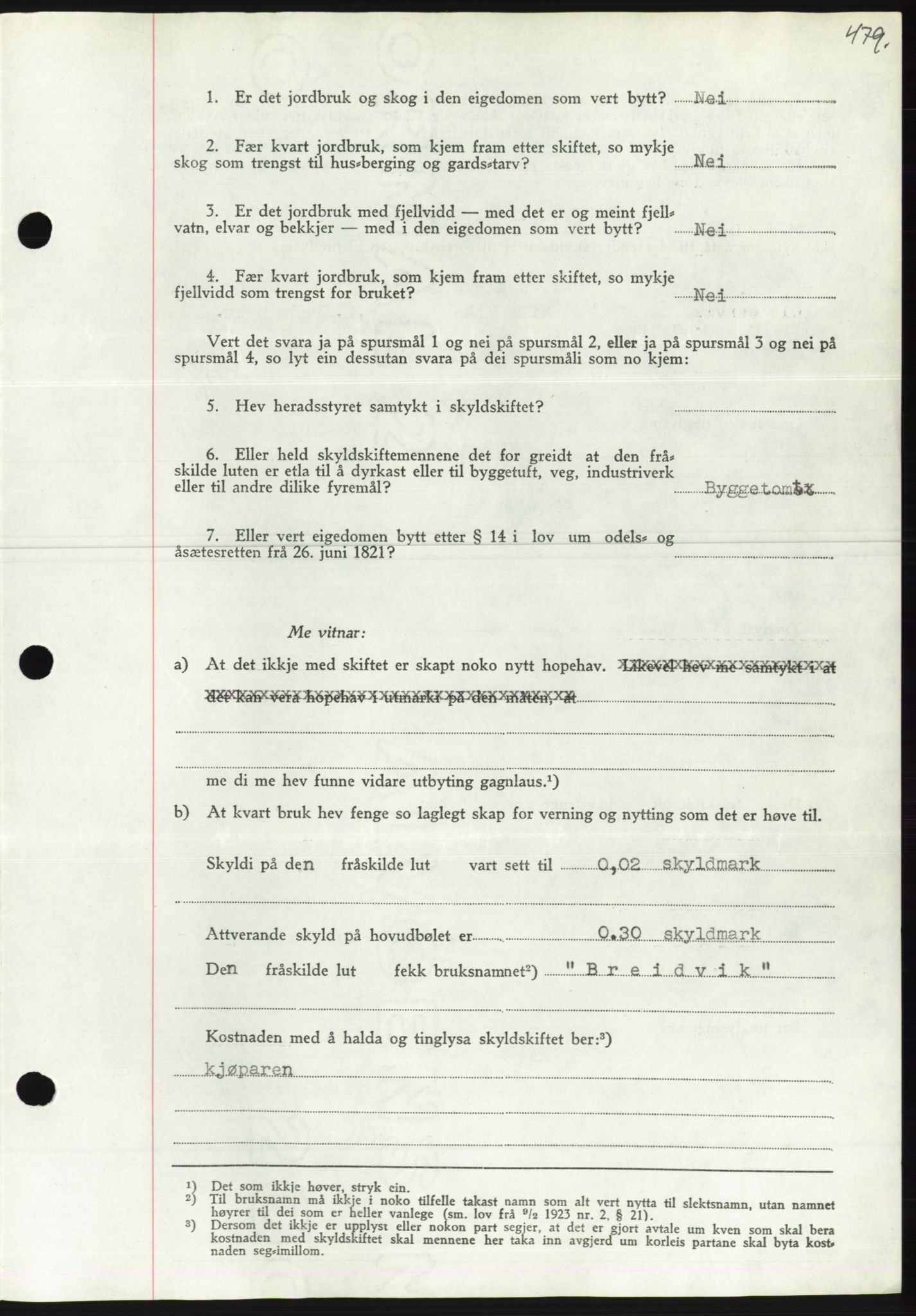 Søre Sunnmøre sorenskriveri, AV/SAT-A-4122/1/2/2C/L0070: Pantebok nr. 64, 1940-1941, Dagboknr: 11/1941