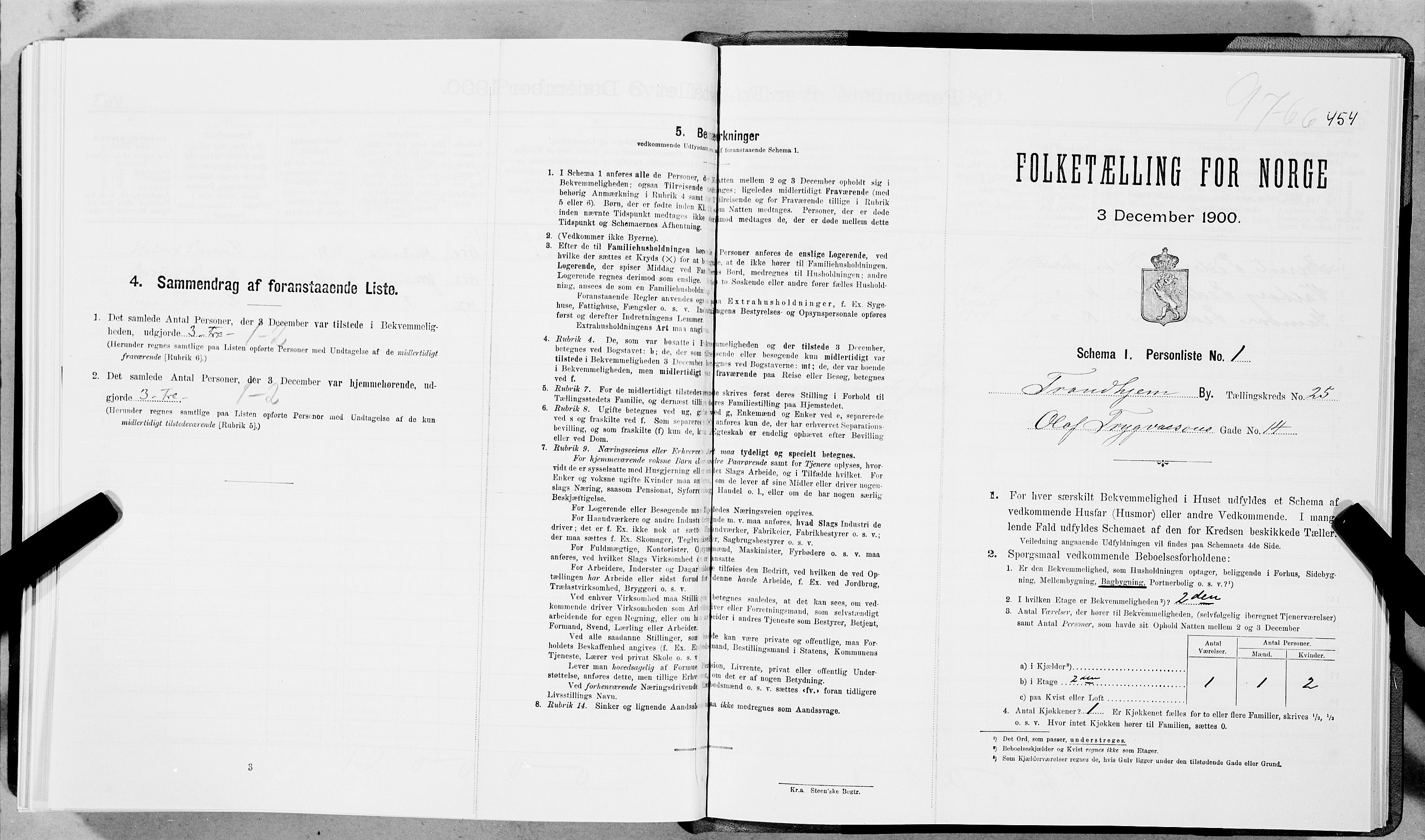 SAT, Folketelling 1900 for 1601 Trondheim kjøpstad, 1900, s. 3939
