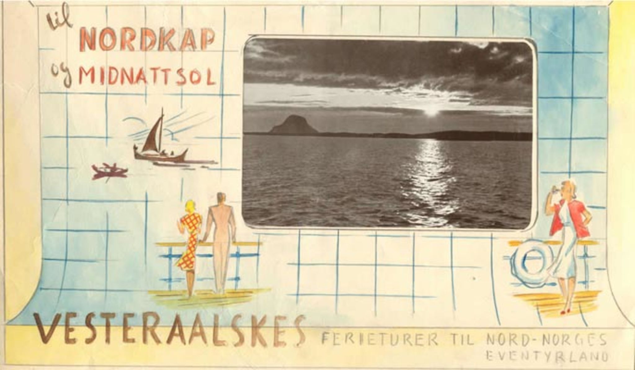 Vesteraalens Dampskibsselskab, RA/PA-1189/F/Fa/Fac/L0002/0008: -- / Akvareller til brosjyrer o.l. (udatert), 1930-1940