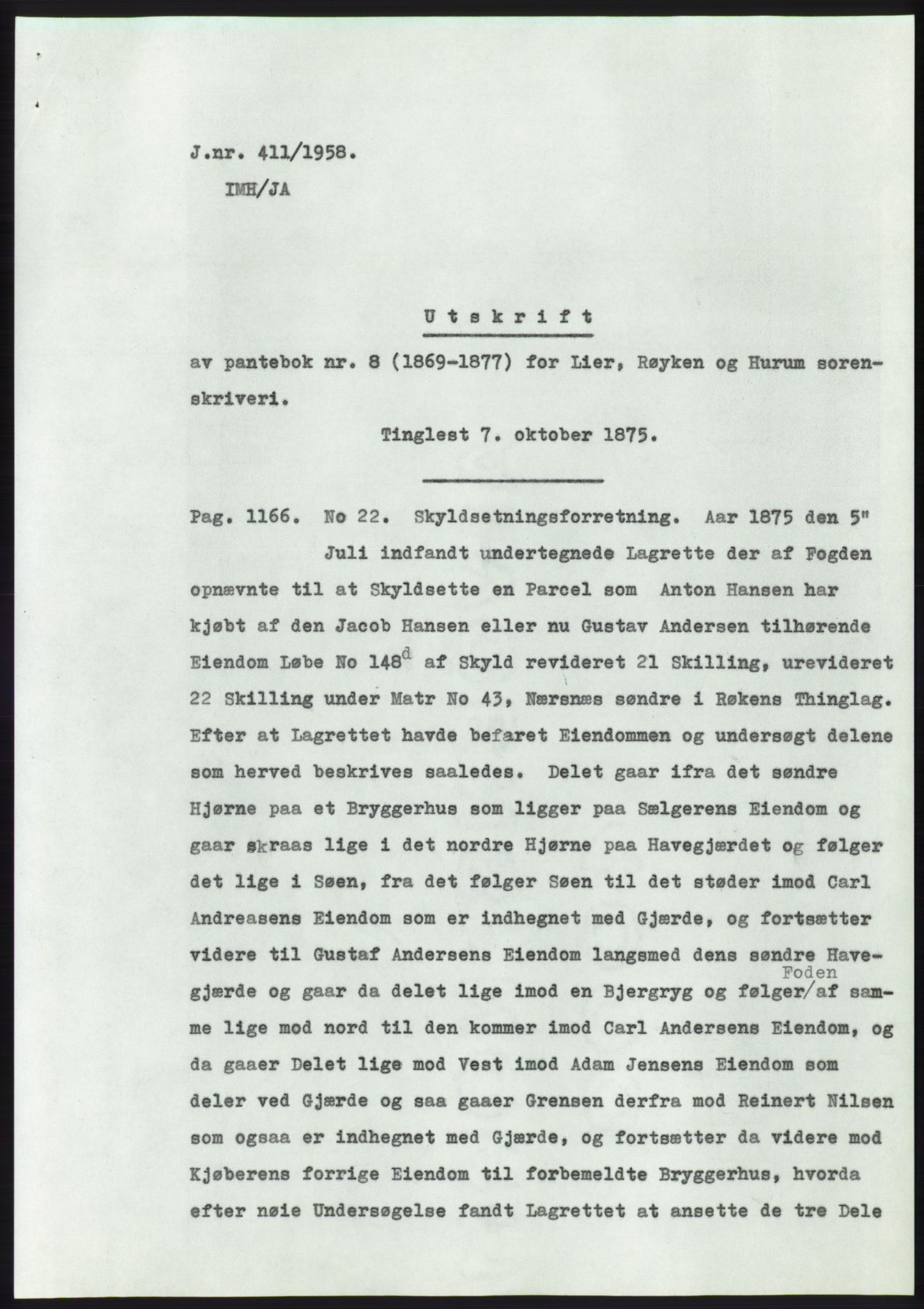 Statsarkivet i Kongsberg, SAKO/A-0001, 1958, s. 284