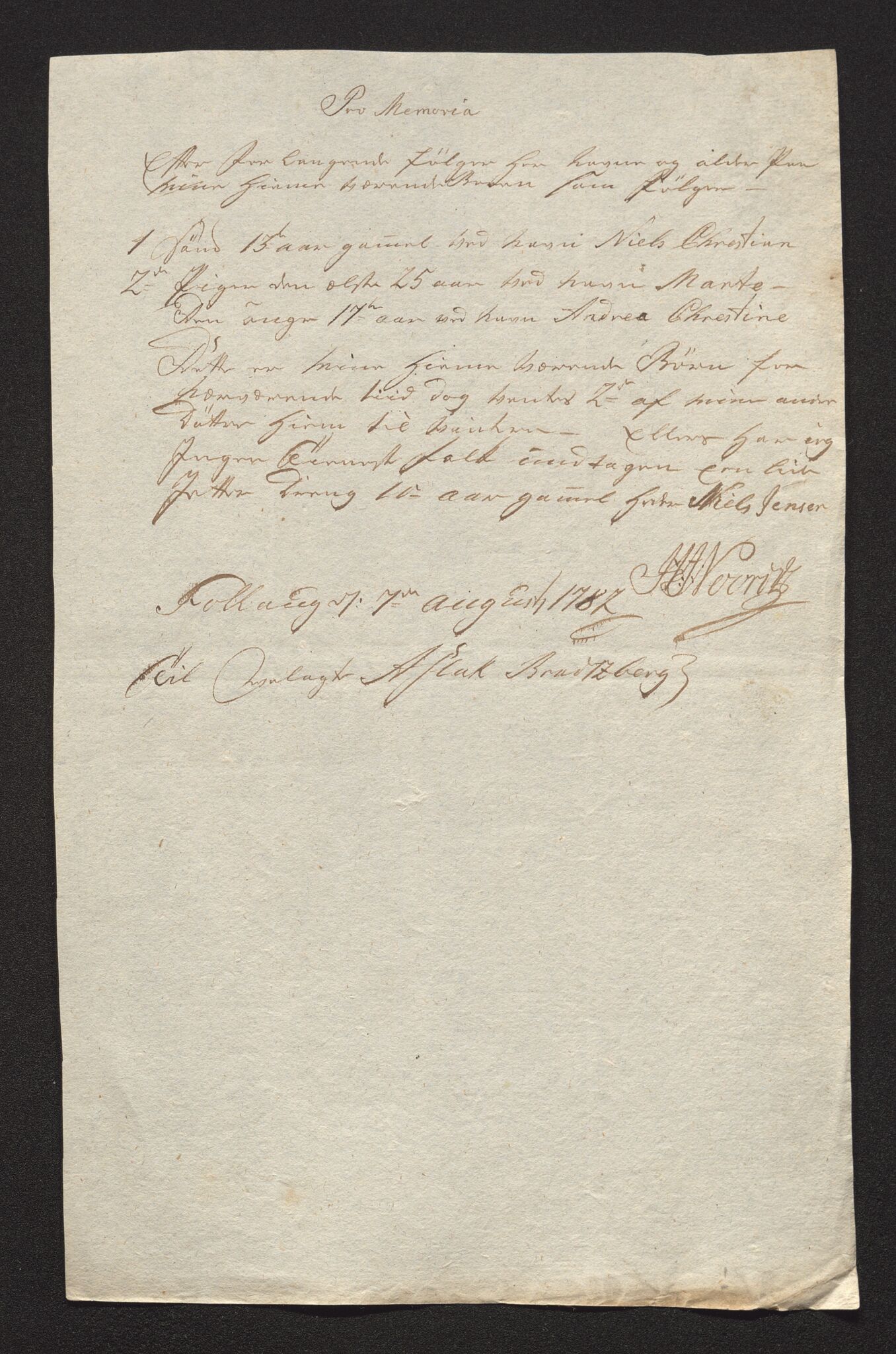 Bratsberg len og amt, AV/SAKO-A-943/I/I34/L0342/0014: Diverse manntall og fortegnelser / Fortegnelse over Osebakkens beboere, 1782, s. 2