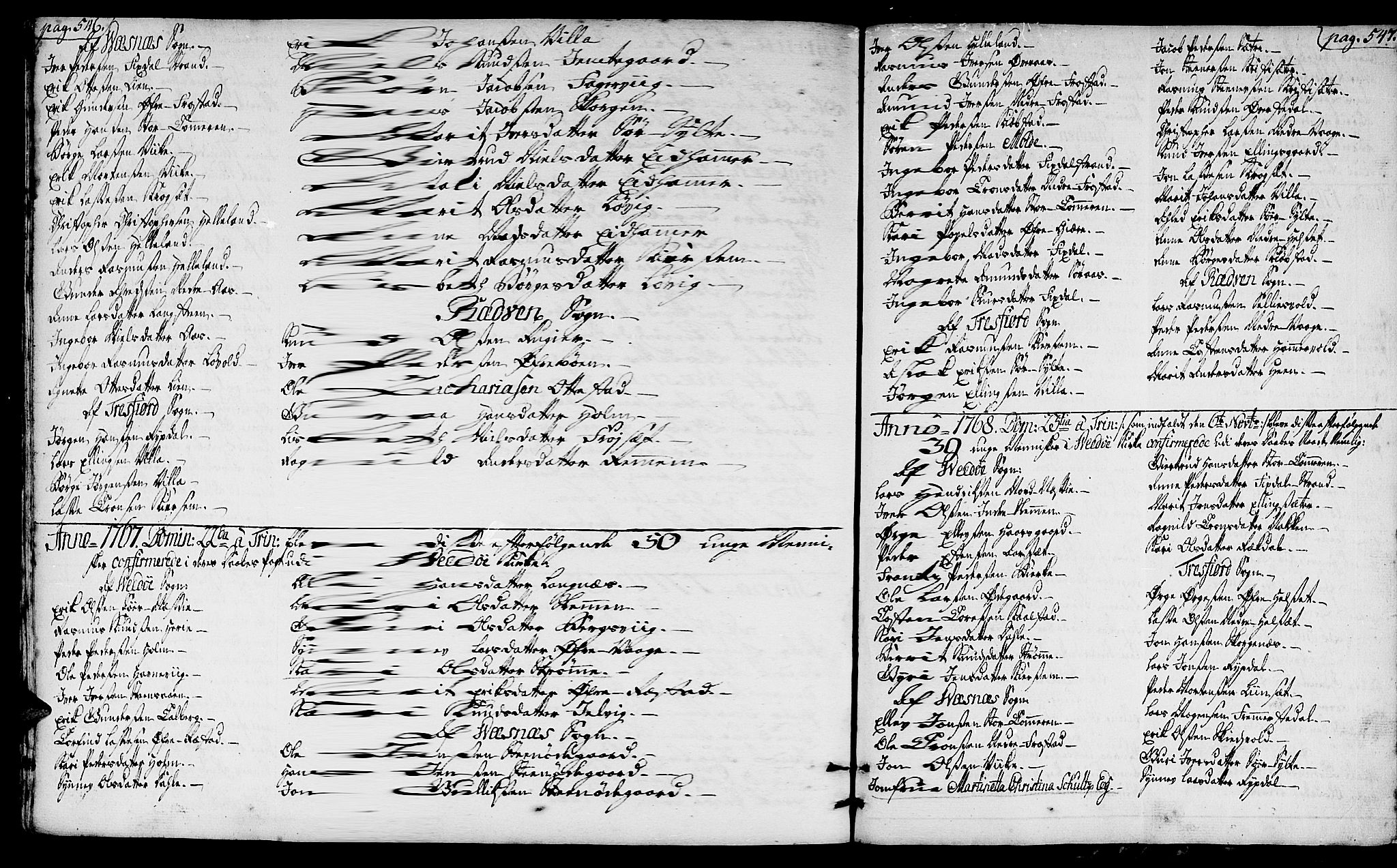 Ministerialprotokoller, klokkerbøker og fødselsregistre - Møre og Romsdal, AV/SAT-A-1454/547/L0600: Ministerialbok nr. 547A02, 1765-1799, s. 546-547