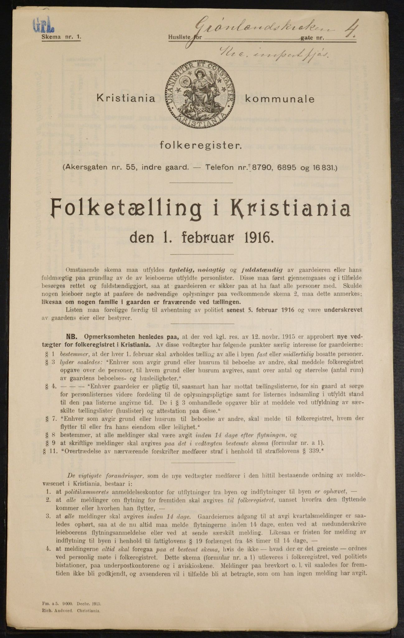 OBA, Kommunal folketelling 1.2.1916 for Kristiania, 1916, s. 32081