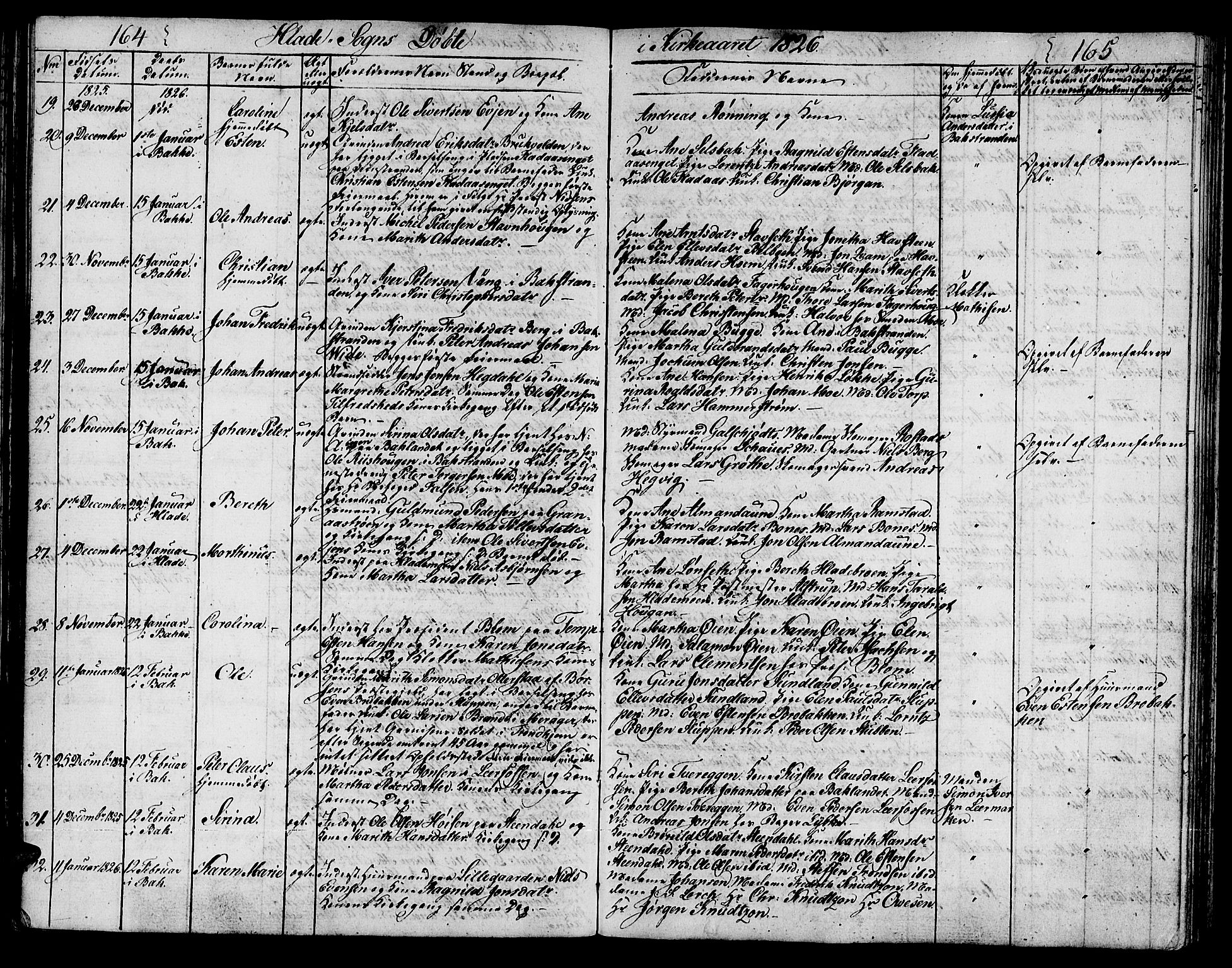 Ministerialprotokoller, klokkerbøker og fødselsregistre - Sør-Trøndelag, SAT/A-1456/606/L0306: Klokkerbok nr. 606C02, 1797-1829, s. 164-165