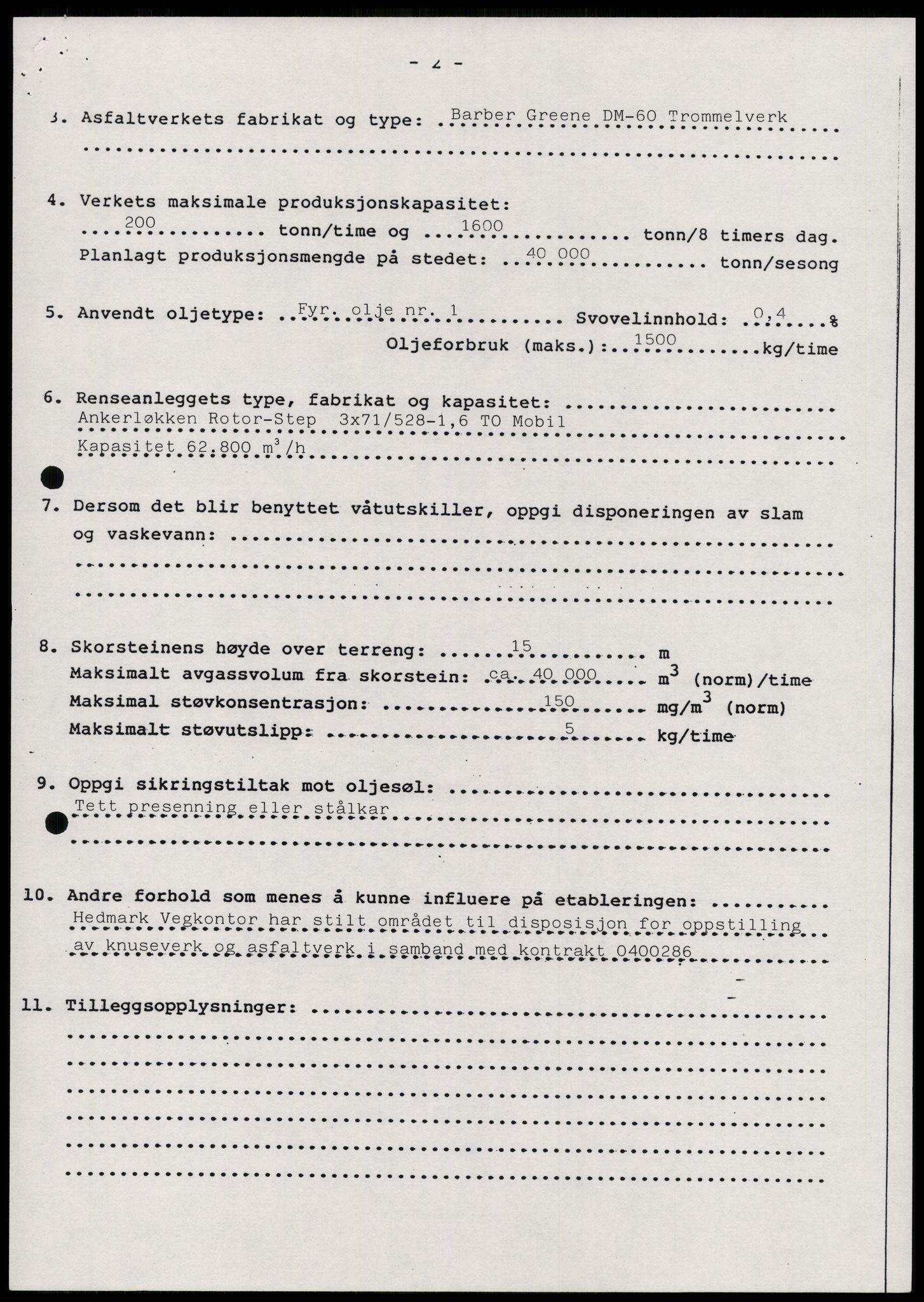 Statens forurensningstilsyn, hovedkontoret, AV/RA-S-4136/1/D/Da/L0493: Konsesjonssaker, 1985-1993, s. 168