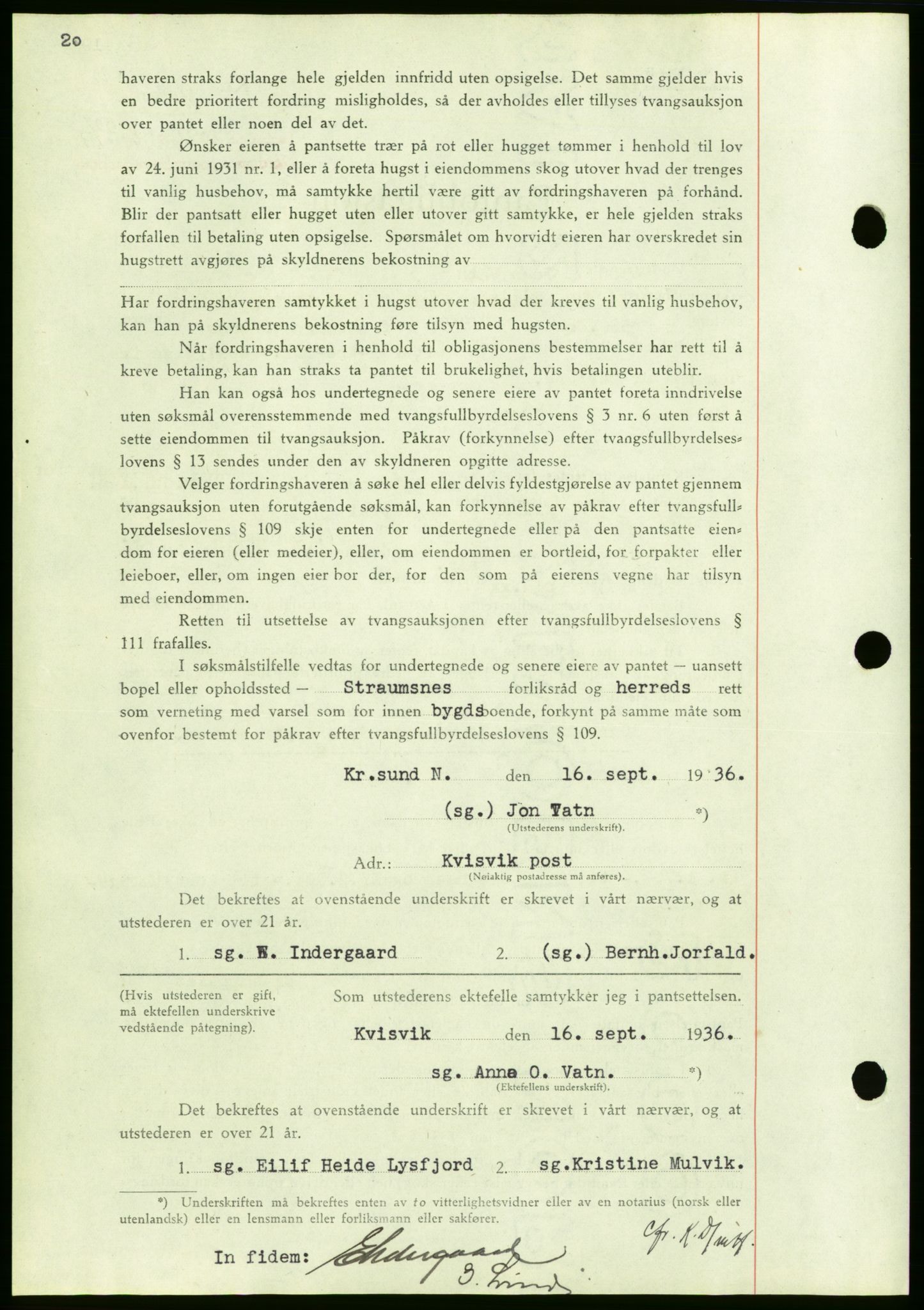 Nordmøre sorenskriveri, AV/SAT-A-4132/1/2/2Ca/L0090: Pantebok nr. B80, 1936-1937, Dagboknr: 2032/1936