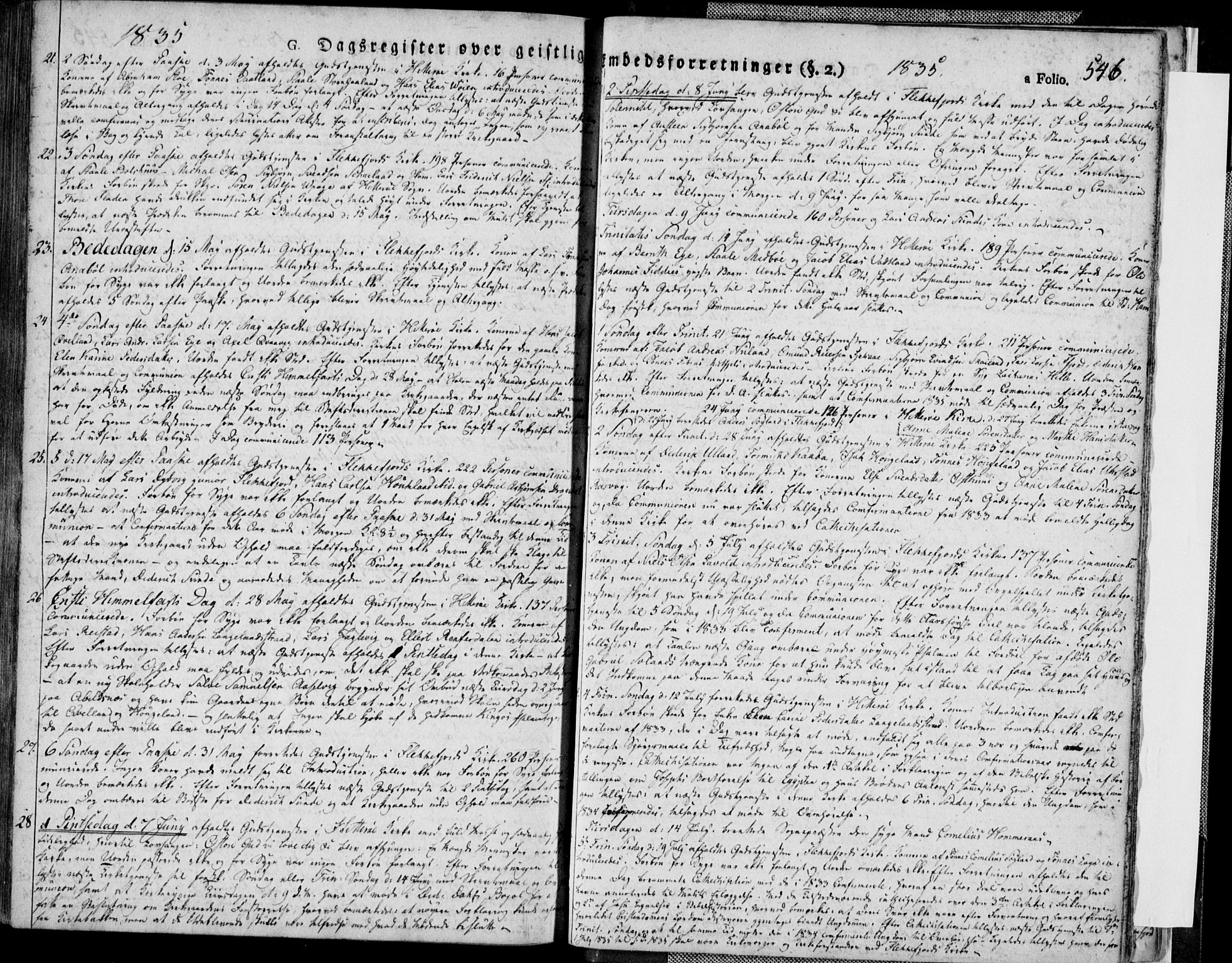 Flekkefjord sokneprestkontor, AV/SAK-1111-0012/F/Fa/Fac/L0003: Ministerialbok nr. A 3, 1826-1841, s. 546