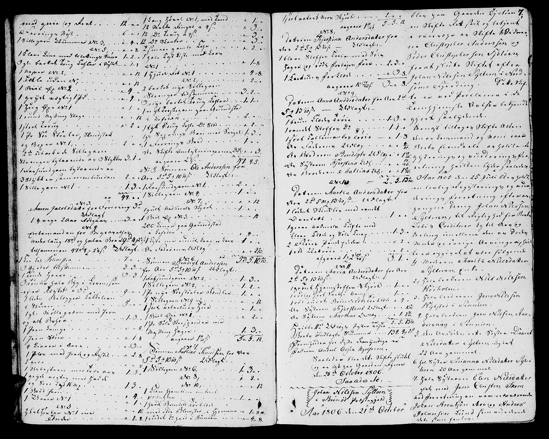 Helgeland sorenskriveri, AV/SAT-A-0004/3/3A/L0081: Skifteprotokoll 26, 1806-1809, s. 6b-7a