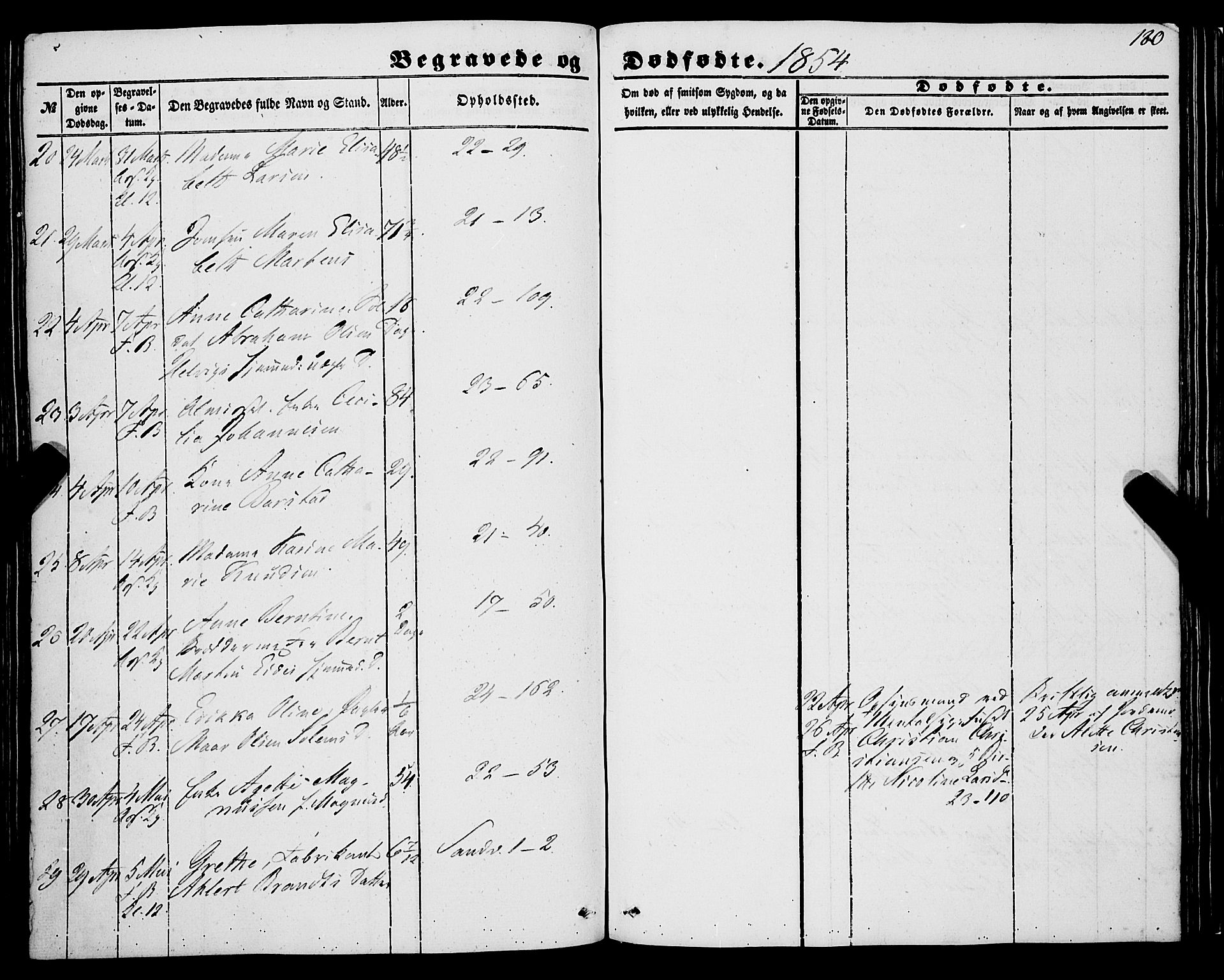 Korskirken sokneprestembete, SAB/A-76101/H/Haa: Ministerialbok nr. E 2, 1848-1862, s. 180